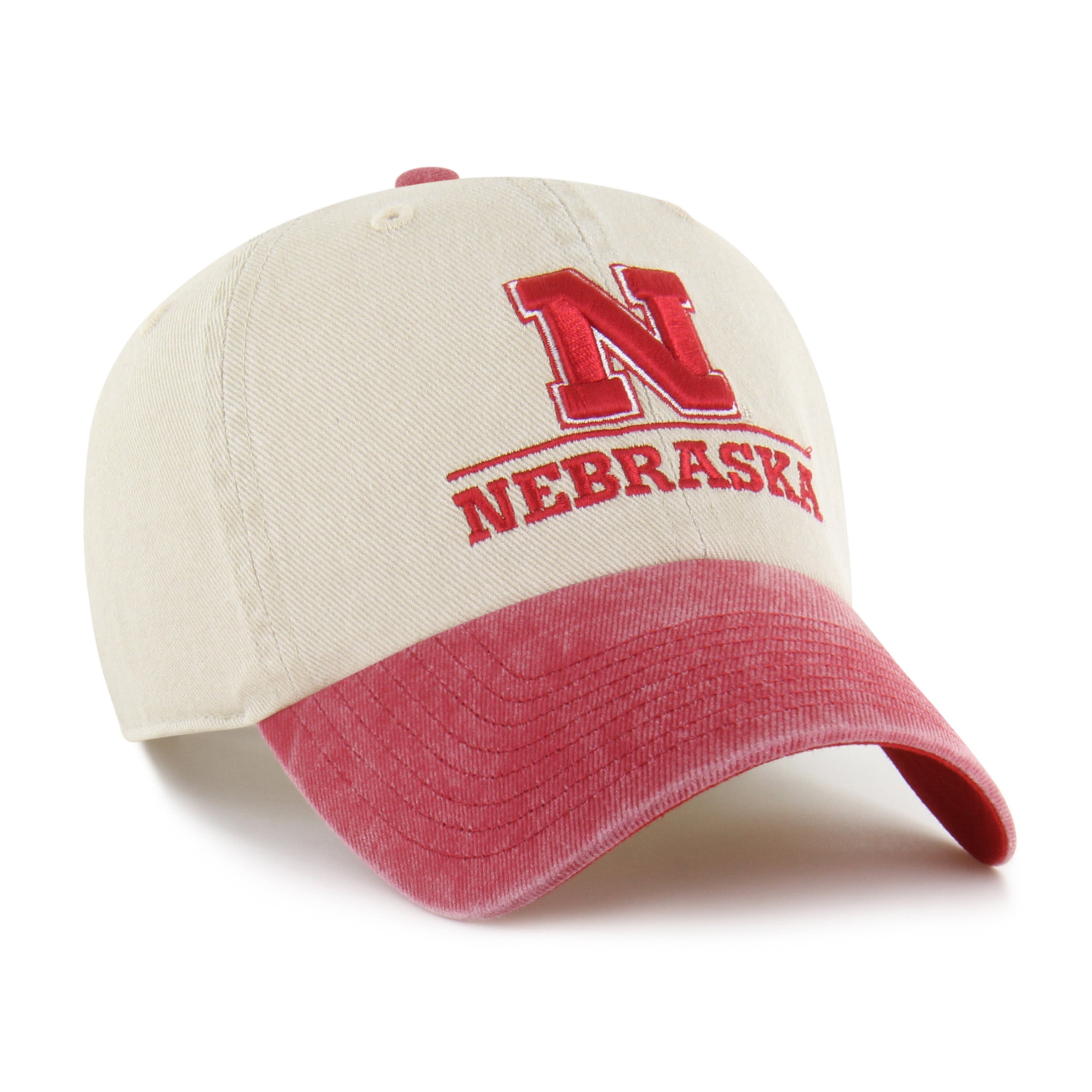 Mojave Logo Line Tt '47 Clean Up Hat, Curved Bill, Strapback - Nebraska Cornhuskers