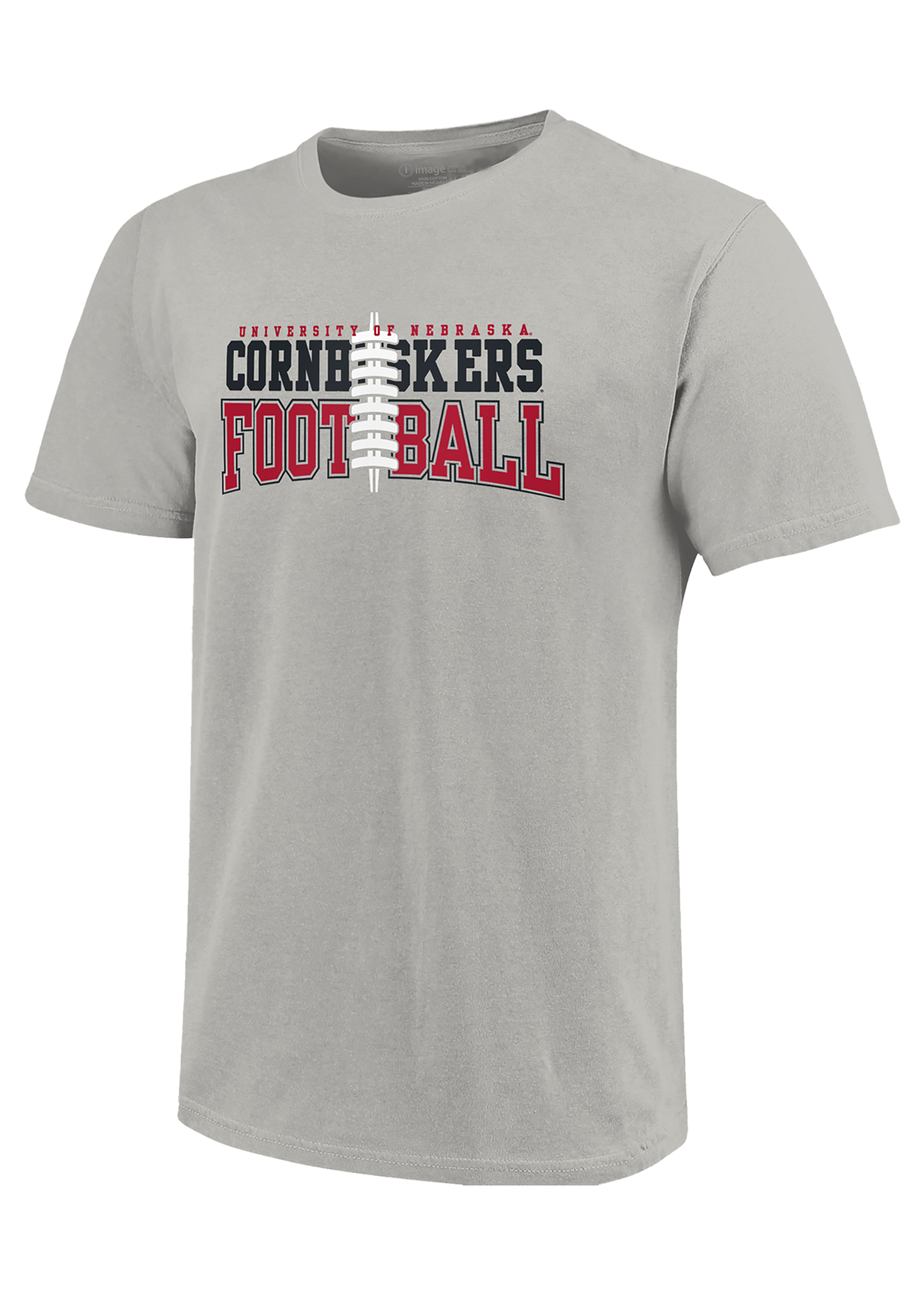 Gray Men’s Short Sleeve T-Shirt – Cornhuskers Football Graphic