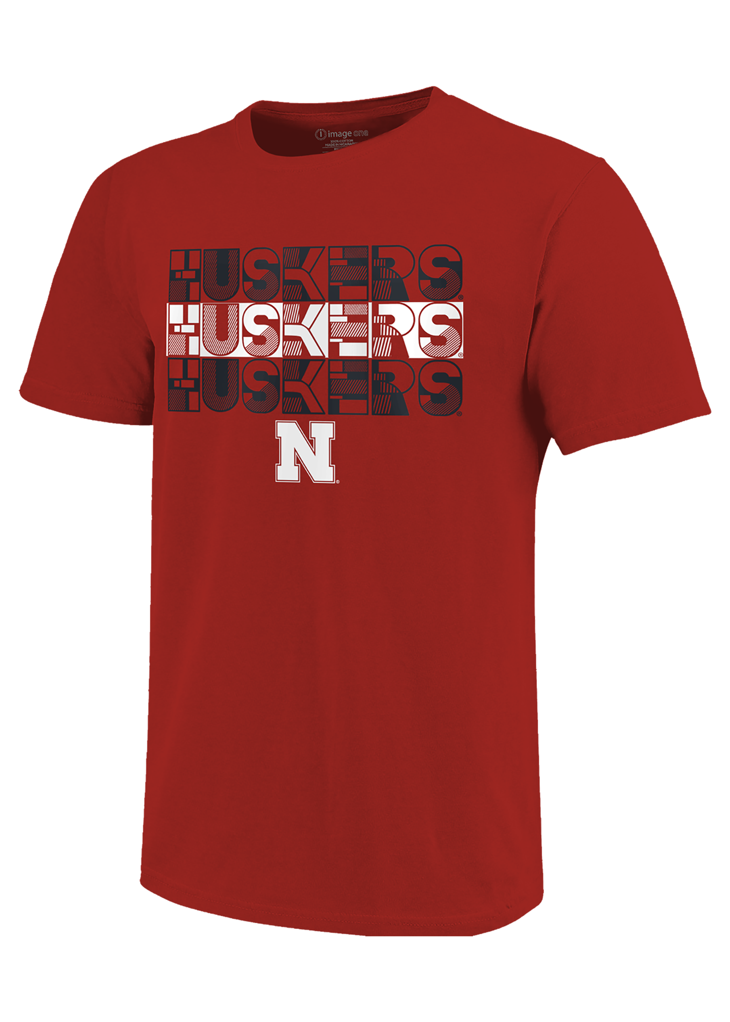 Red Youth Short Sleeve T-Shirt – Stacked Huskers Graphic