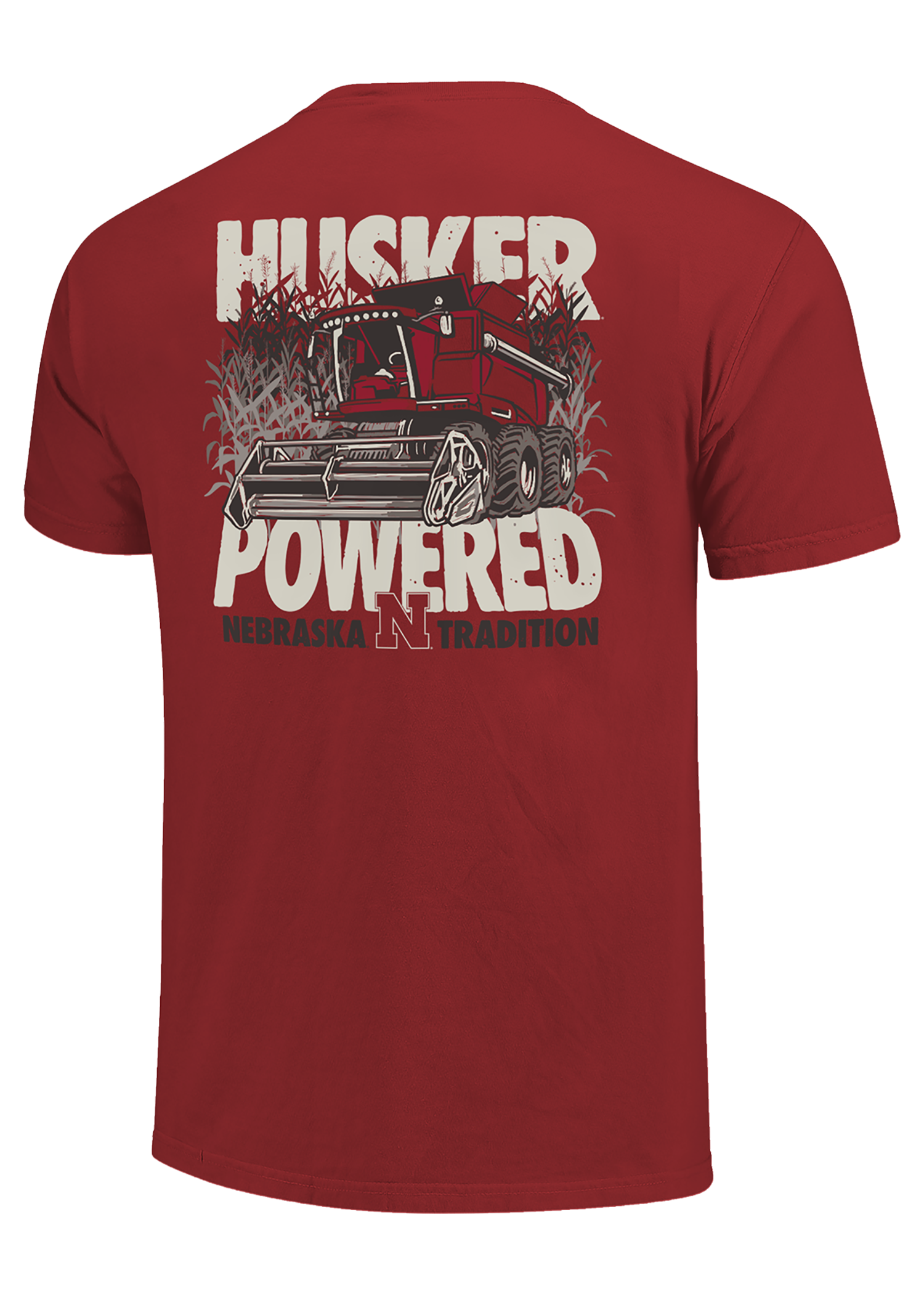 Red Men’s Short Sleeve T-Shirt – Husker Powered Combine Graphic