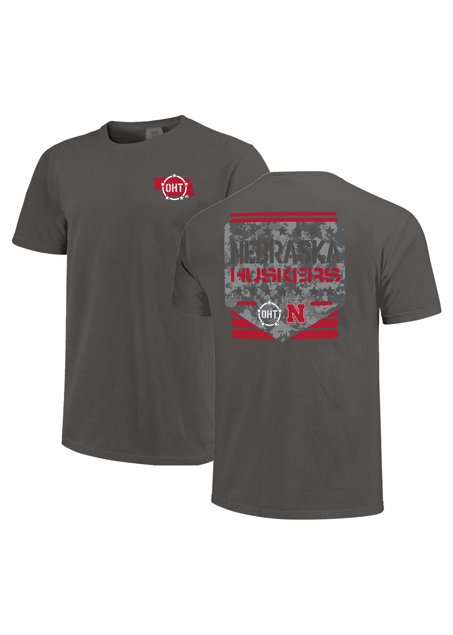 Charcoal Men’s Short Sleeve T-Shirt – OHT Camo Graphic