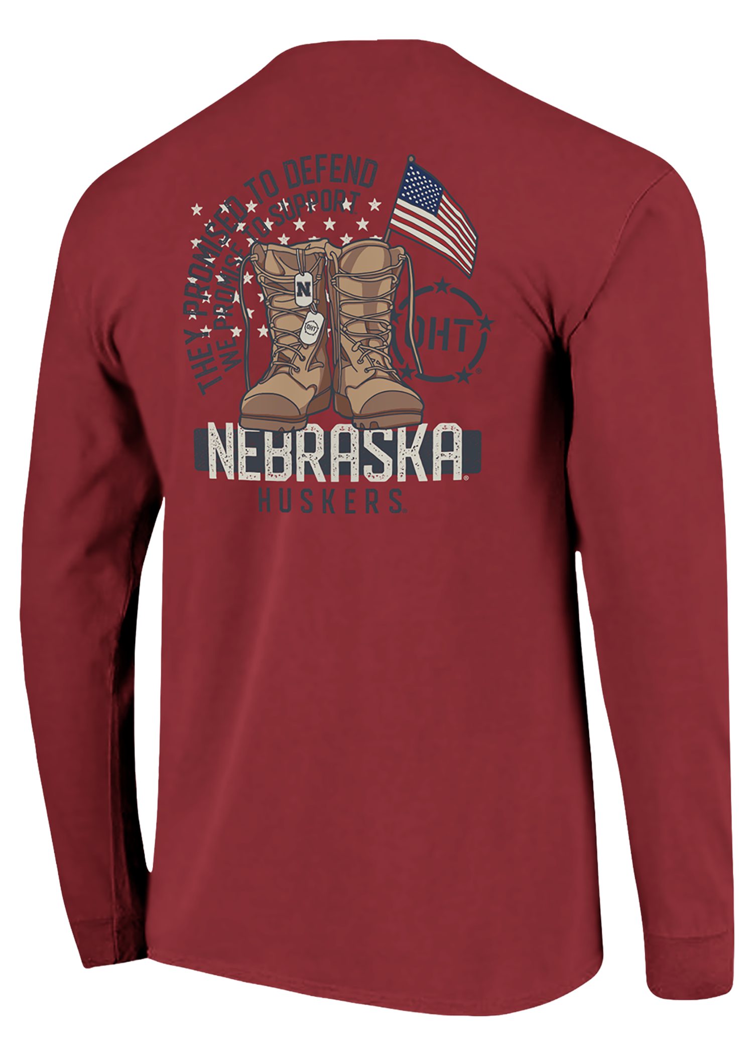 Nebraska Huskers OHT Military Appreciation Long Sleeve T-Shirt