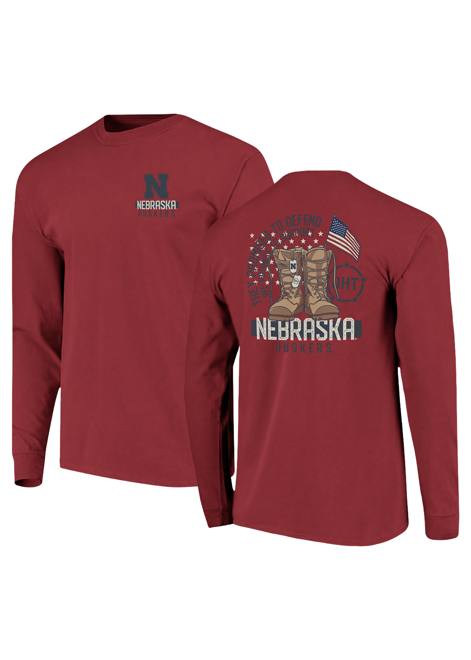 Nebraska Huskers OHT Military Appreciation Long Sleeve T-Shirt