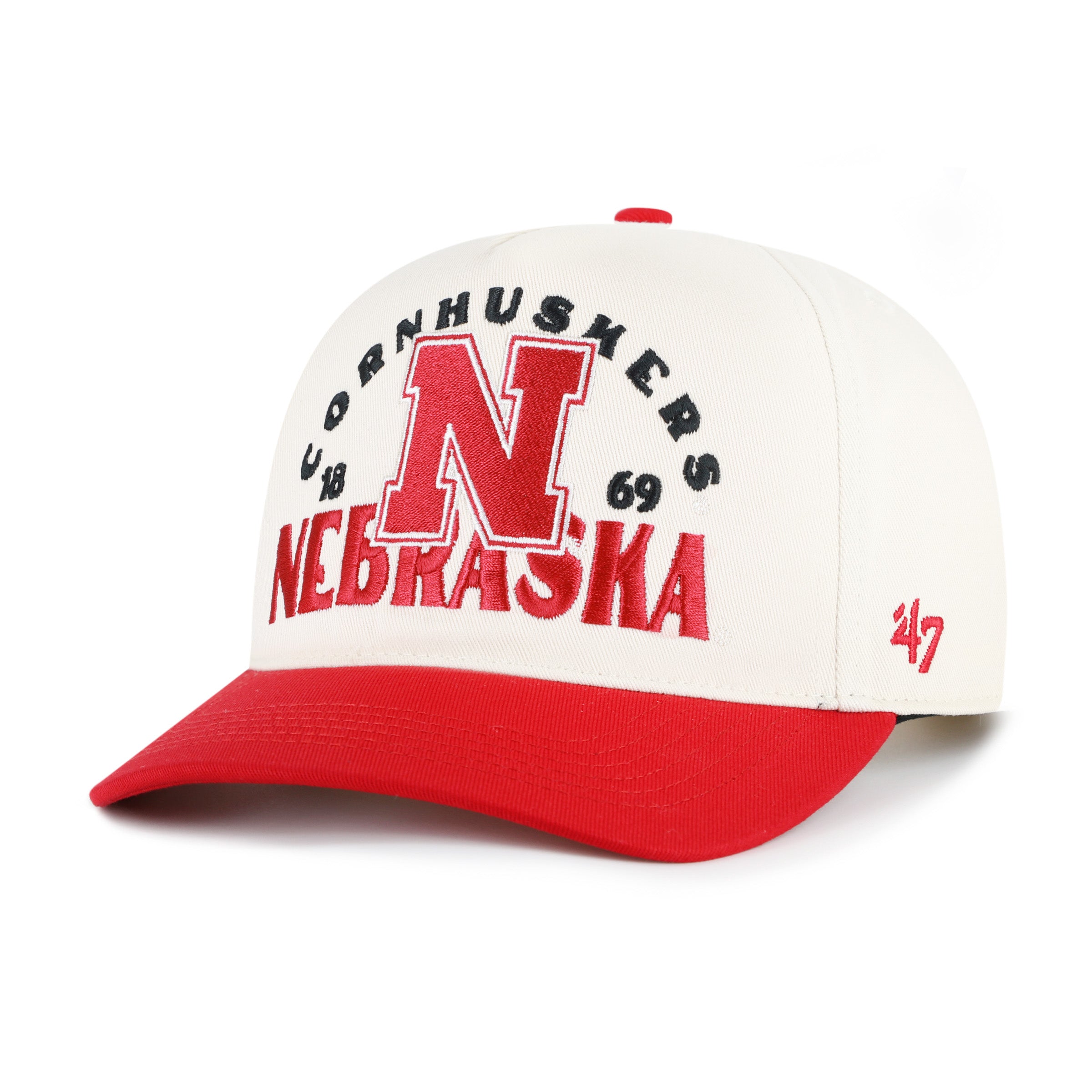 Natural Arcitext '47 Hitch Rf Hat, Curved Bill, Snapback - Nebraska Cornhuskers