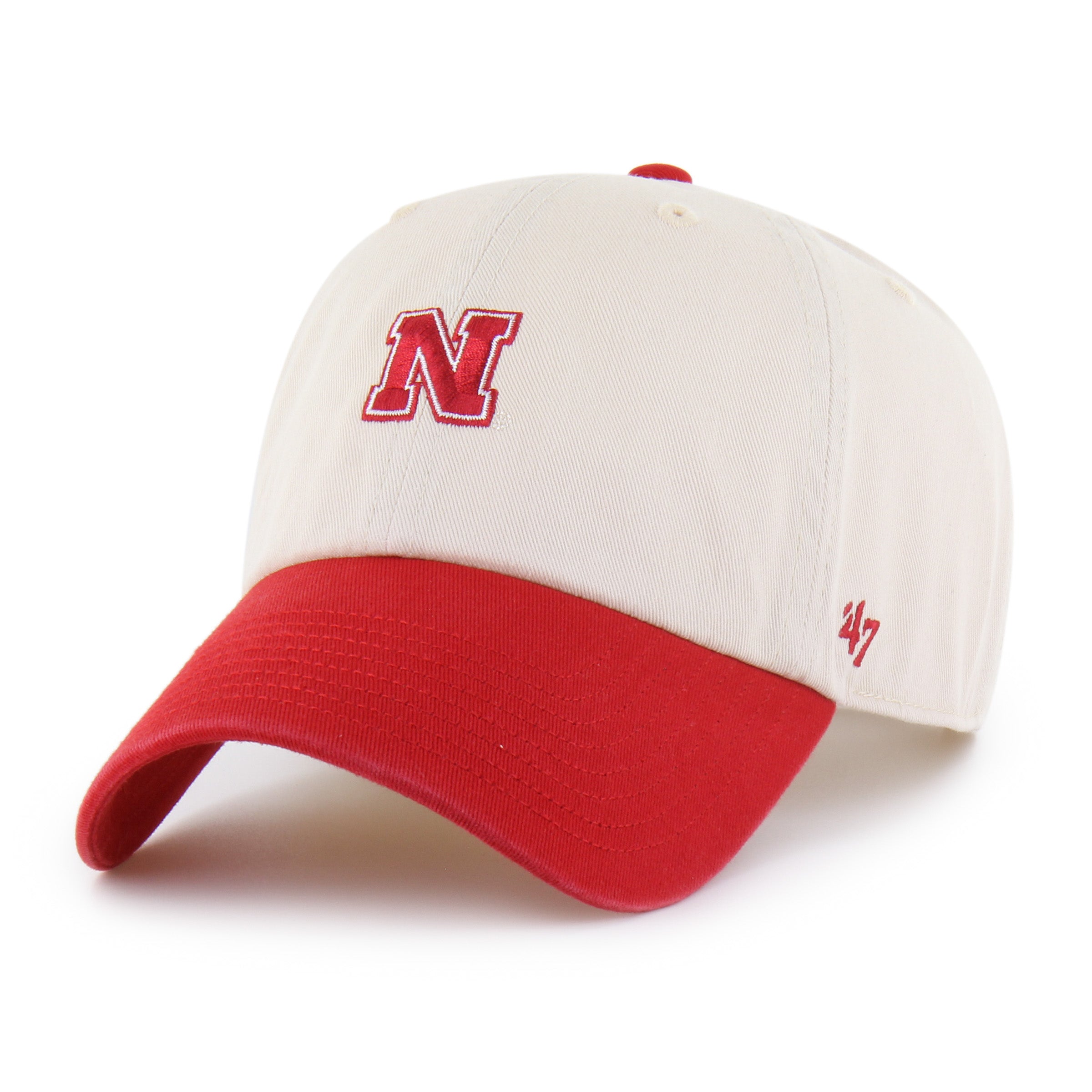 Natural Base Runner Ballpark Tt'47 Cleanup Hat, Curved Bill, Strapback - Nebraska Cornhuskers