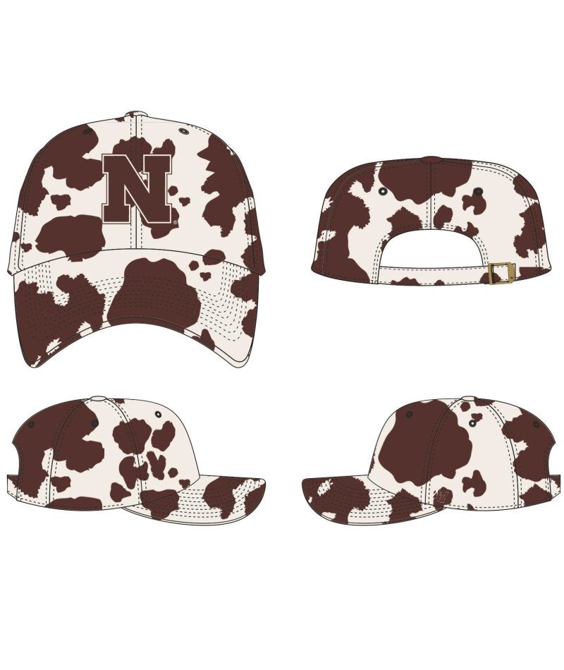 Women's Natural Bessie '47 Clean Up Hat, Curved Bill, Strapback - Nebraska Cornhuskers
