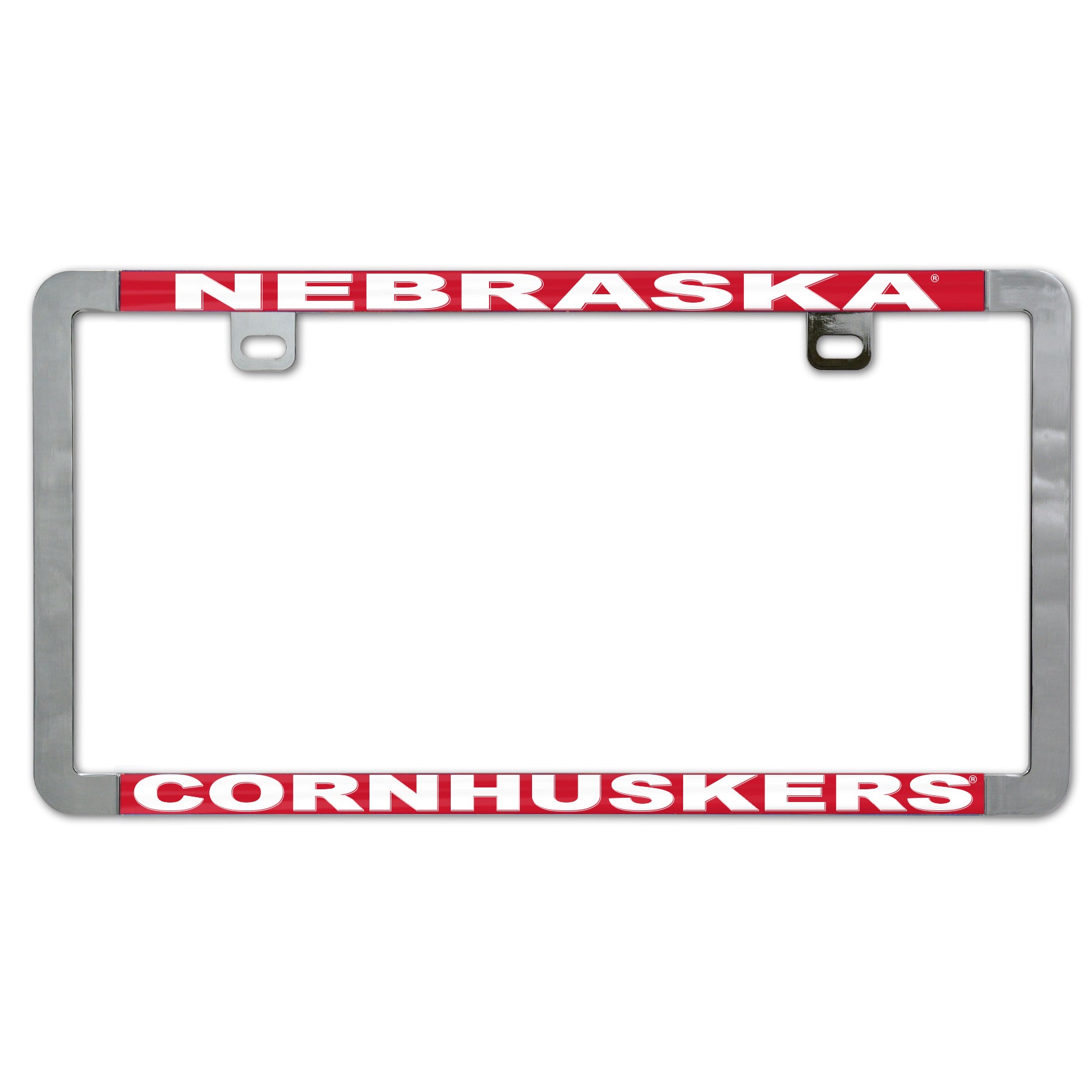 Nebraska Cornhuskers Thin Rim Metal License Plate Frame - Nebraska Cornhuskers