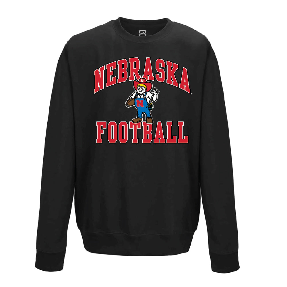Nebraska Football Herbie Jet Black Crew - Nebraska Cornhuskers