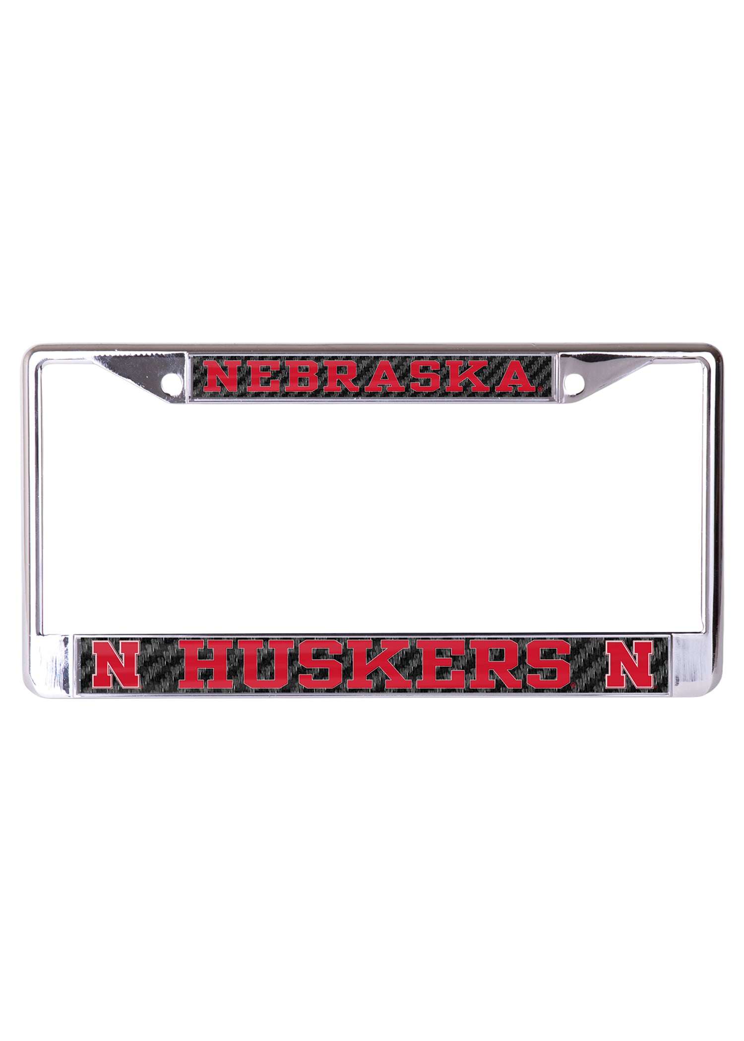 Nebraska Huskers Black S/L Metal License Plate Frame - Nebraska Cornhuskers