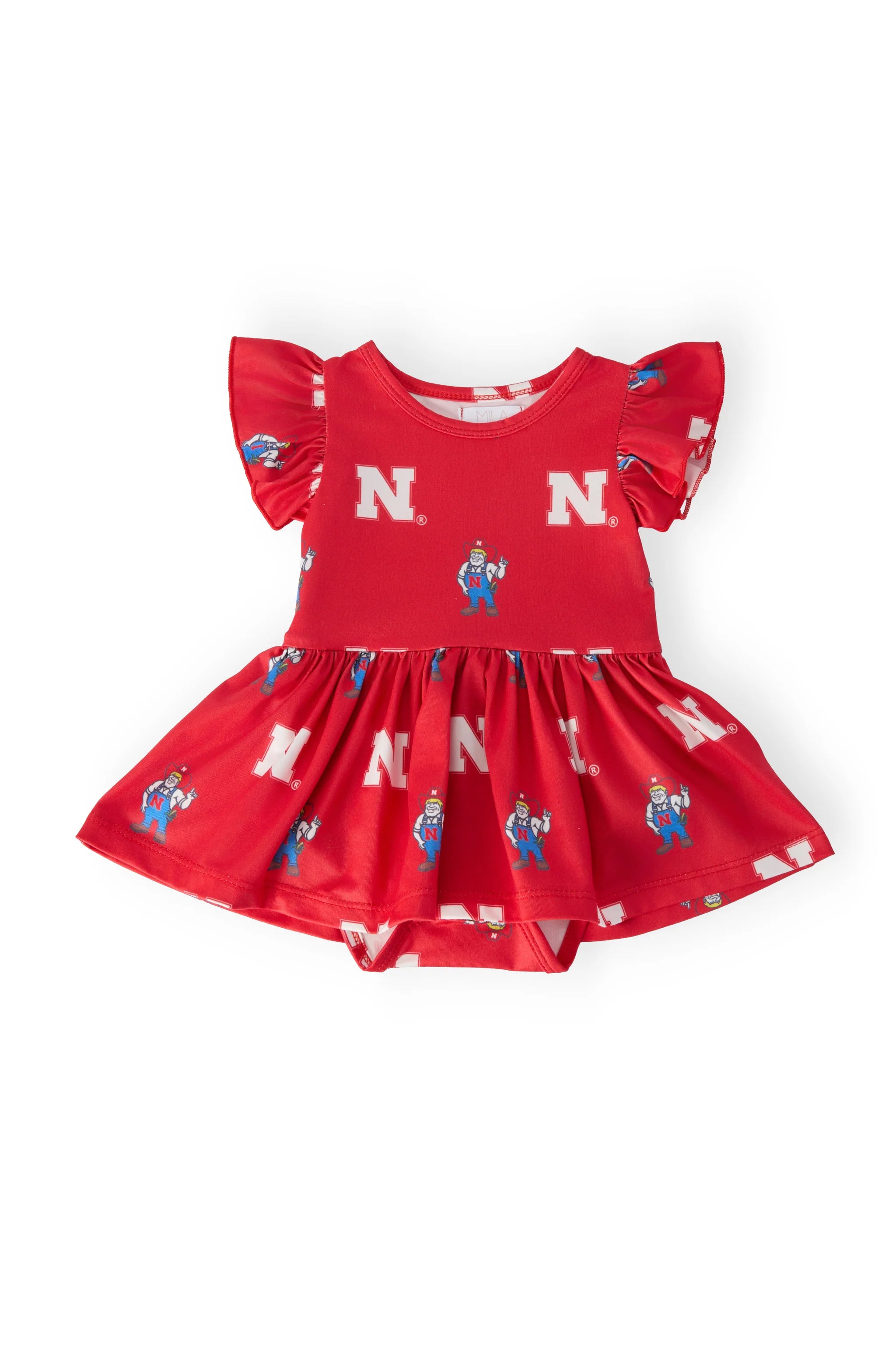 Nebraska Red Herbie Husker Flutter Twirl Bodysuit, Infant - Nebraska Cornhuskers