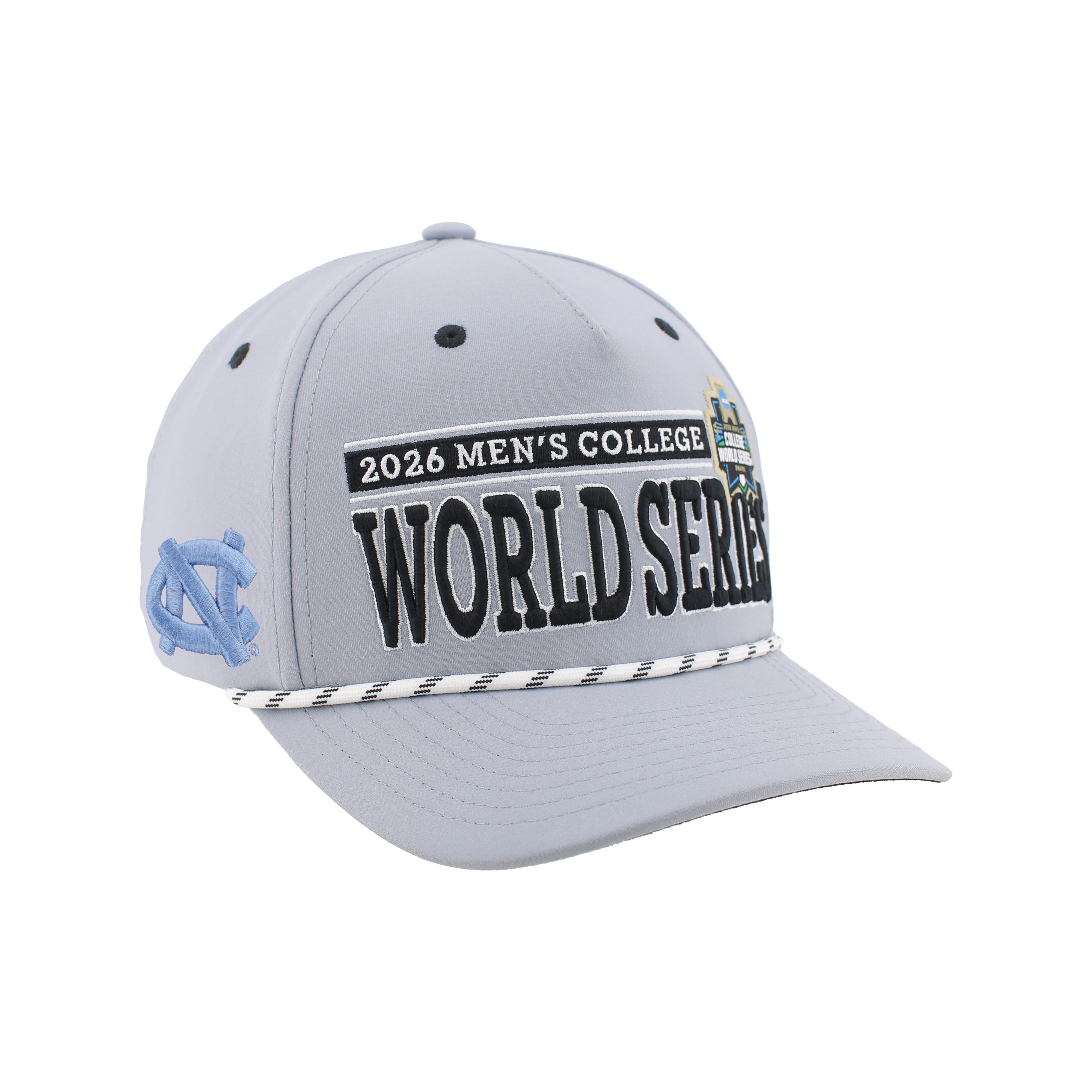 North Carolina 2026 CWS Grey Rope Hat, Curved Bill, Snapback - Nebraska Cornhuskers
