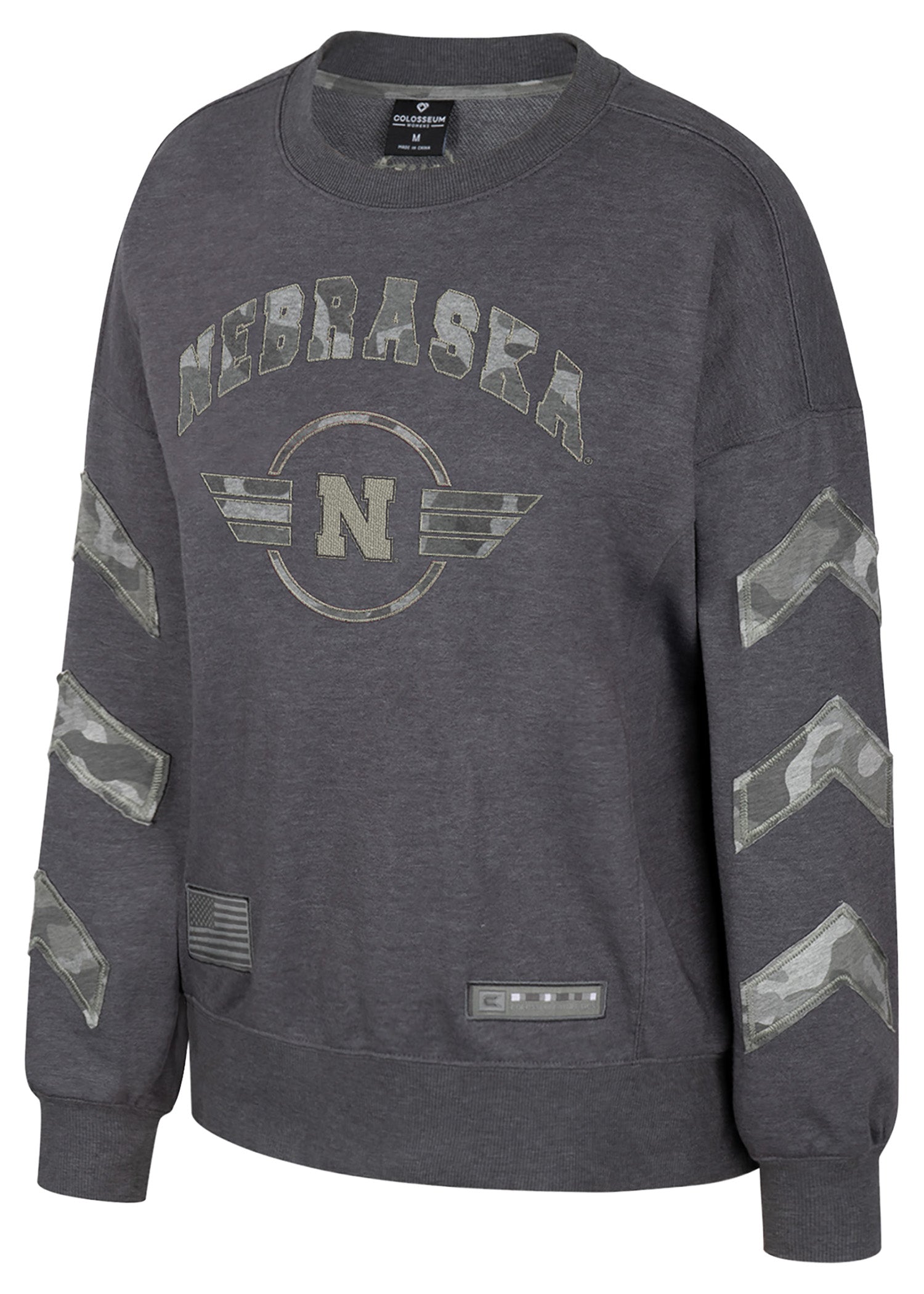 Nebraska Huskers Gray OHT Crewneck Sweatshirt