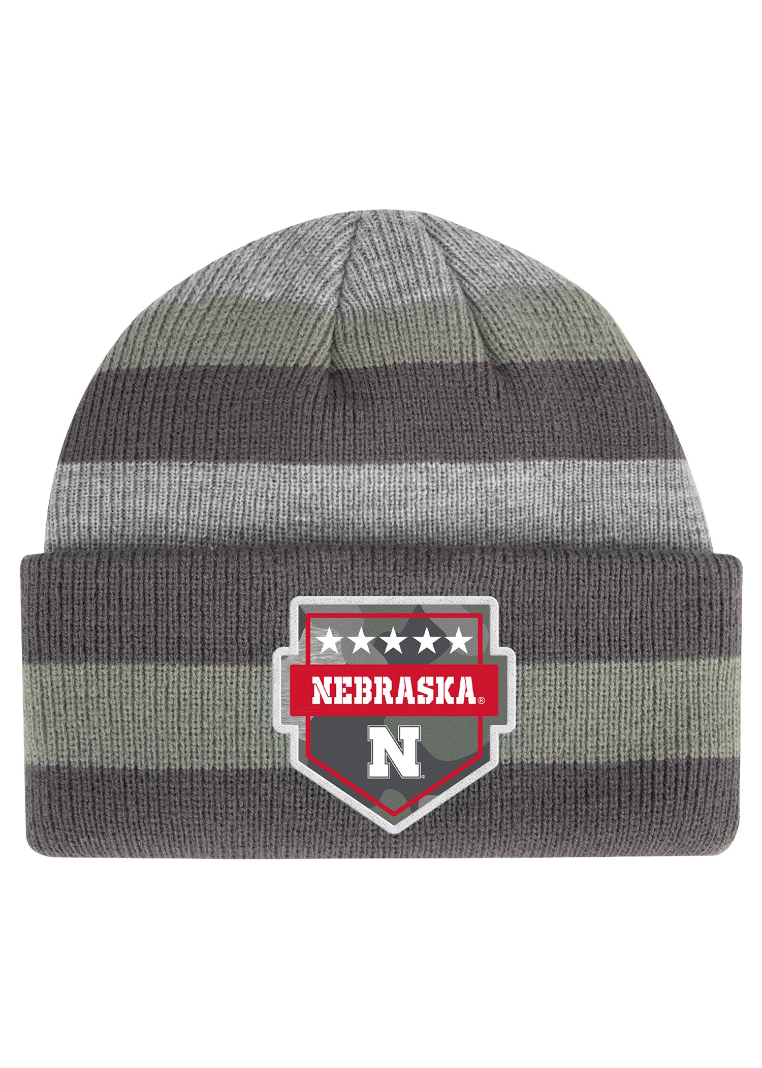 Nebraska Huskers OHT Striped Knit Beanie