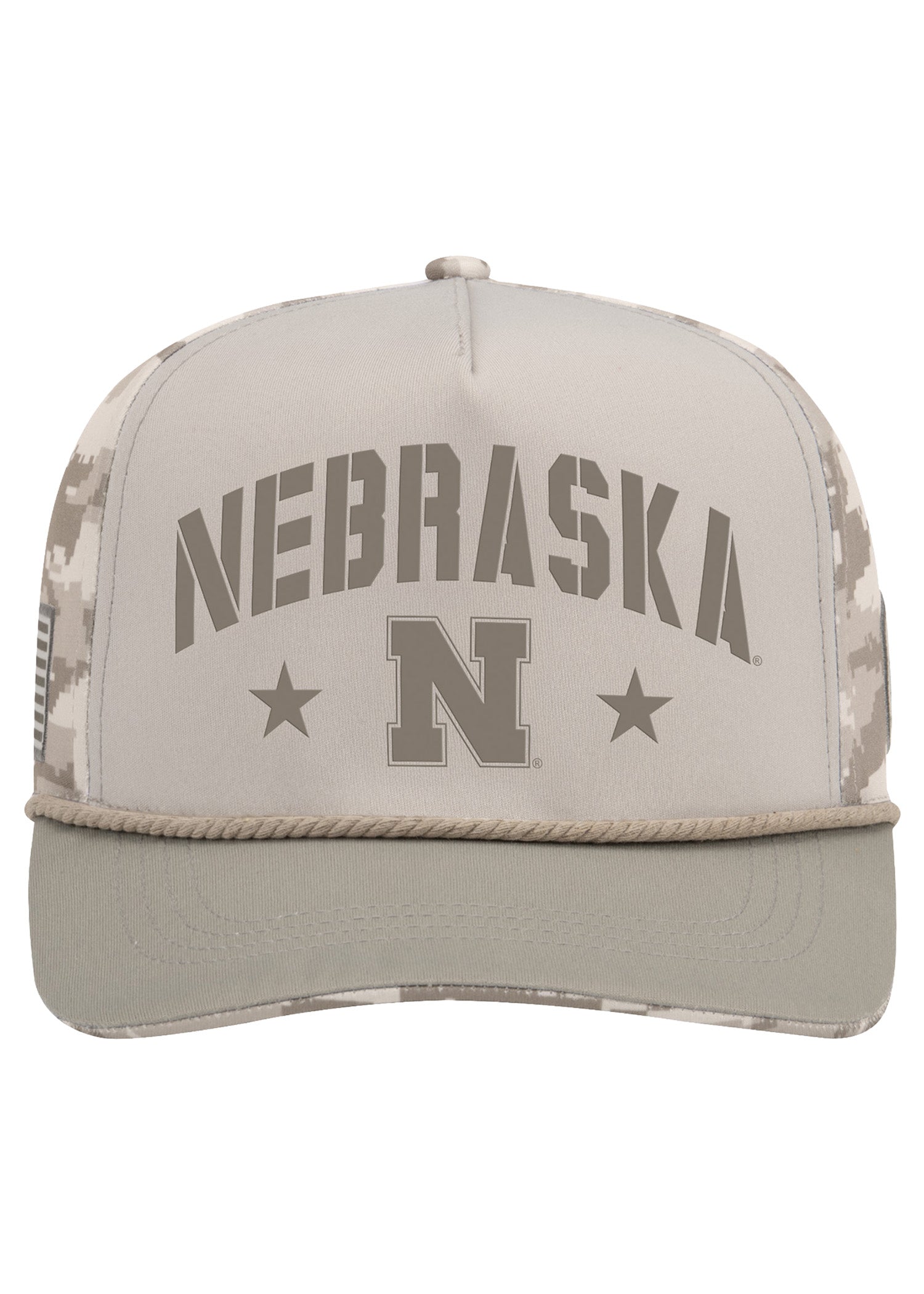 Nebraska Huskers OHT Desert Camo Snapback Trucker Hat