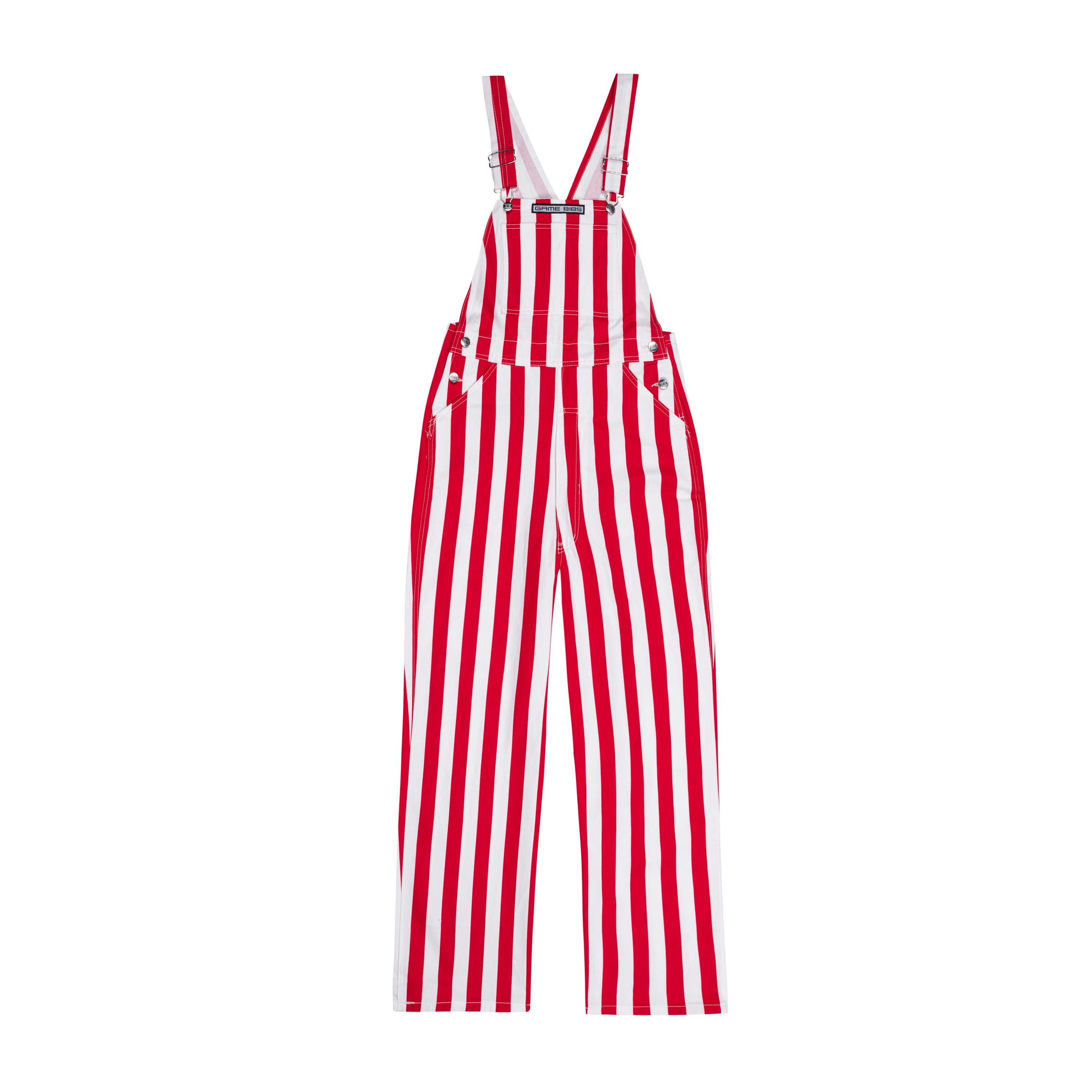 Overall GameDay Bibs Red and White - Nebraska Cornhuskers