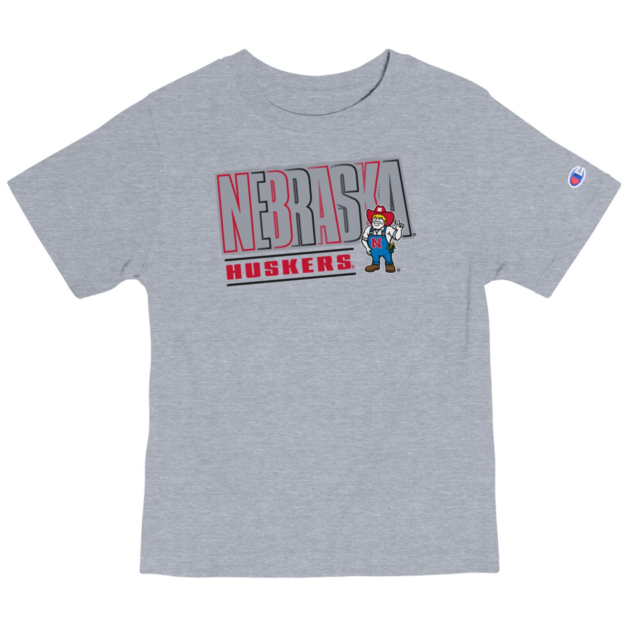 Oxford Grey Toddler short-sleeve tee with Nebraska Huskers and Herbie - Nebraska Cornhuskers