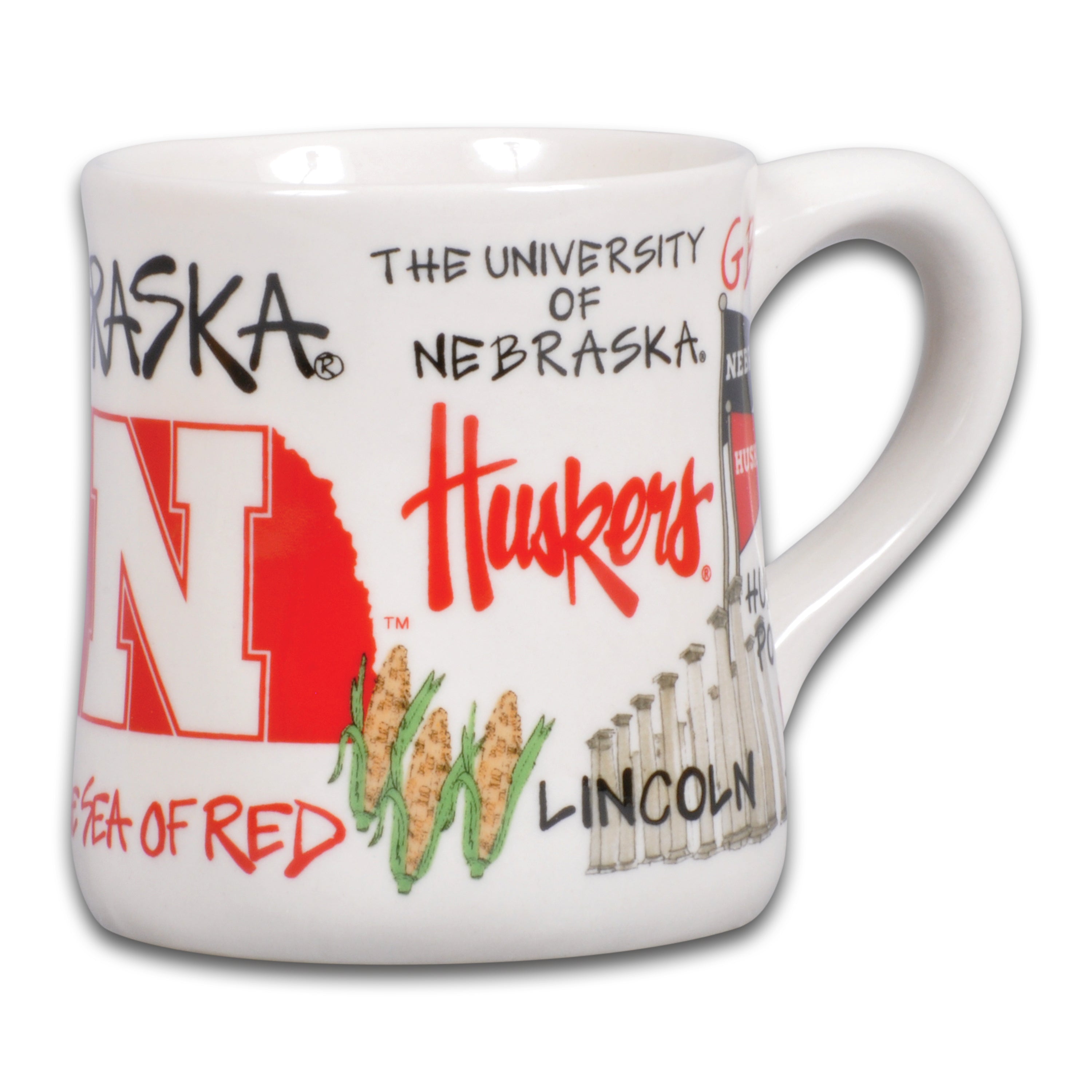 Pattern Mug 20oz - Nebraska Cornhuskers