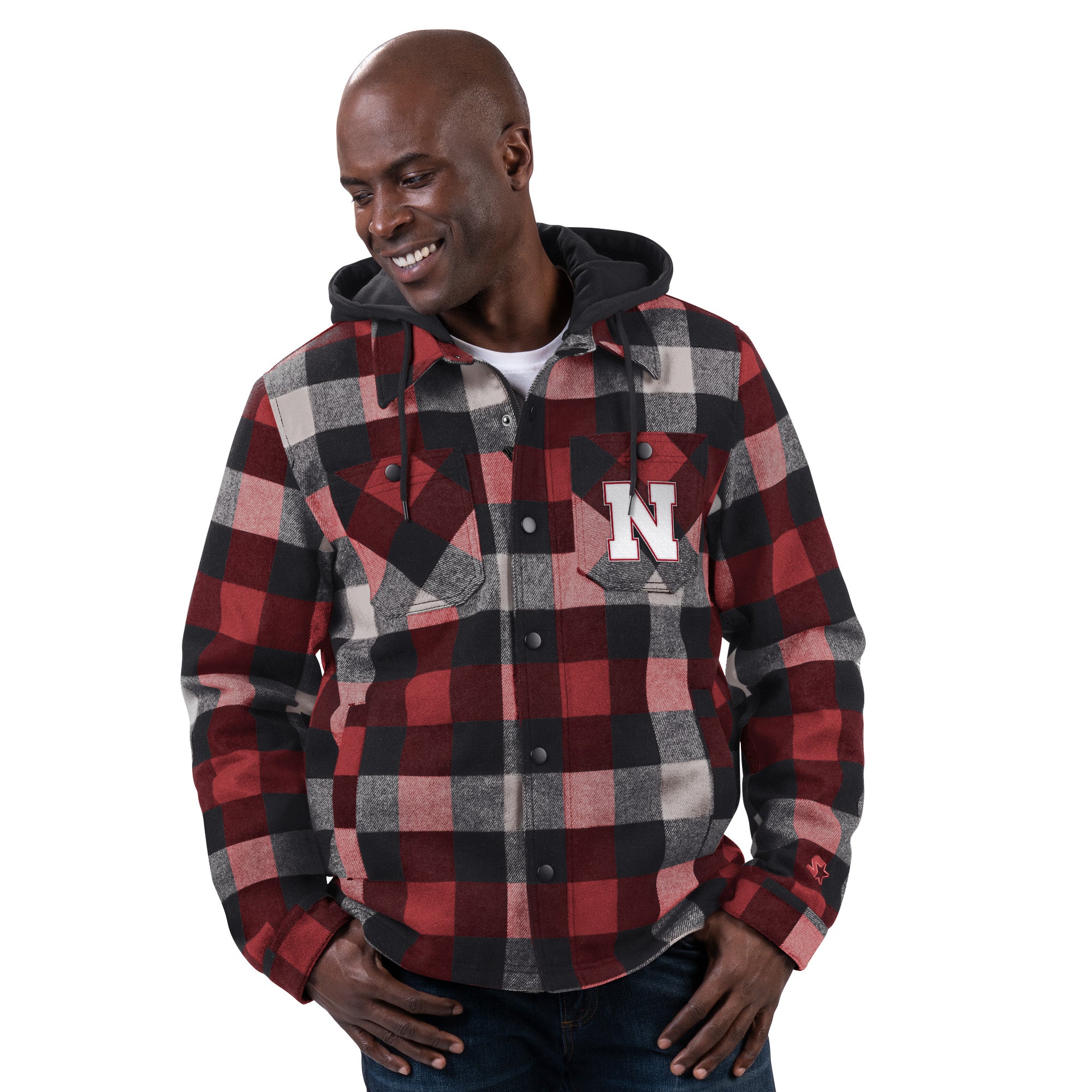 Plaid Winter Jacket Insulated Nebraska Cornhuskers