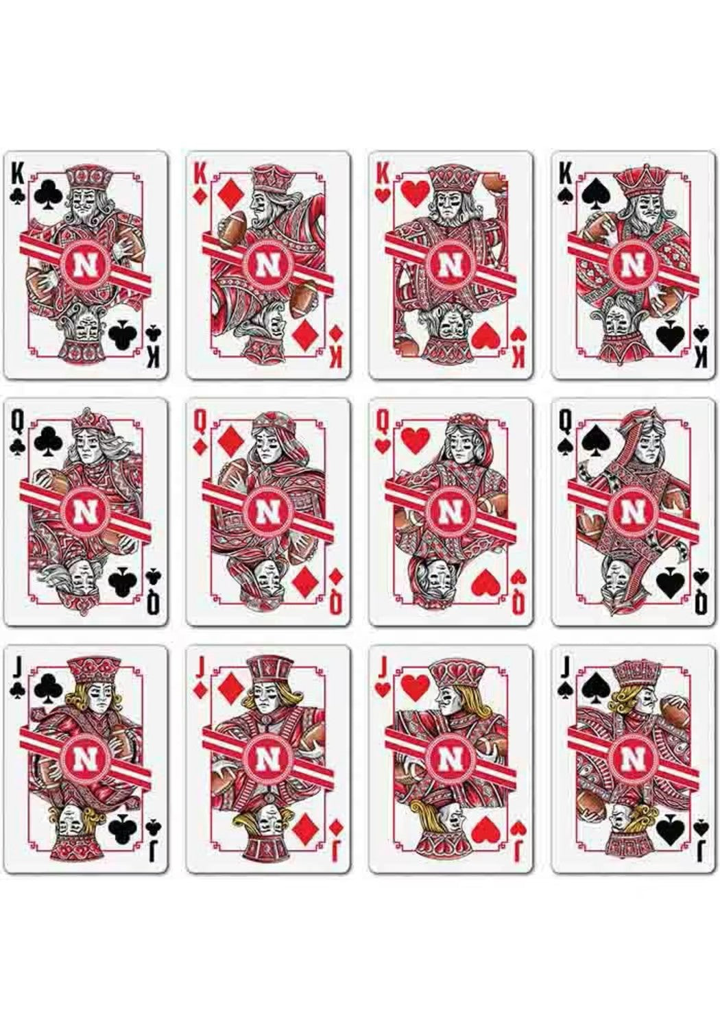 Playing Cards Premium Grade - Nebraska Cornhuskers