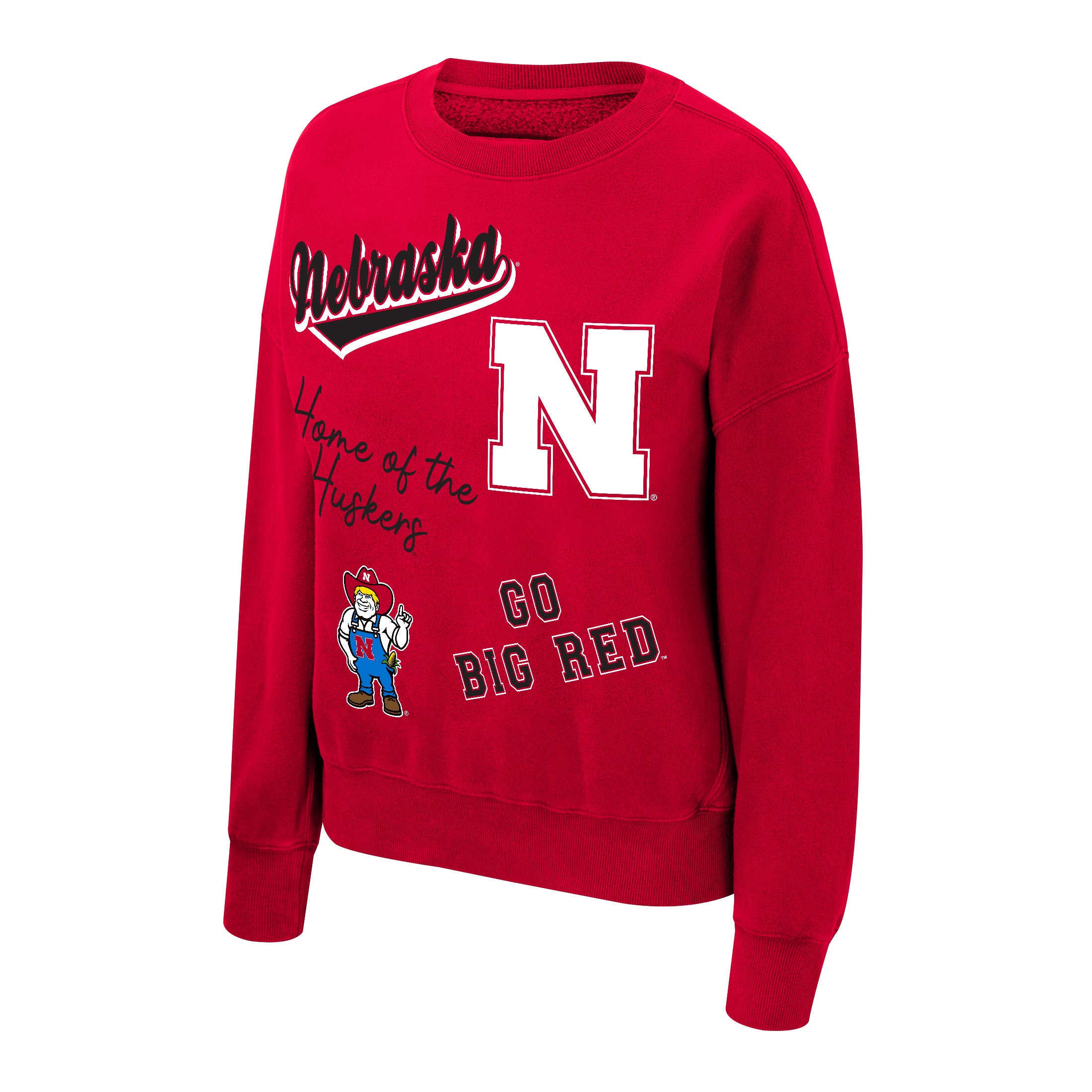 Portia Vintage Crew in Red - Nebraska Cornhuskers