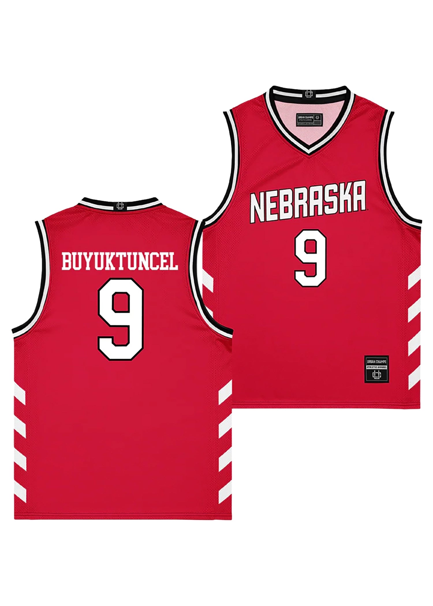 YOUTH Red 1996 Throwback Basketball NIL Jersey - Berke Buyuktuncel #9 - Nebraska Cornhuskers