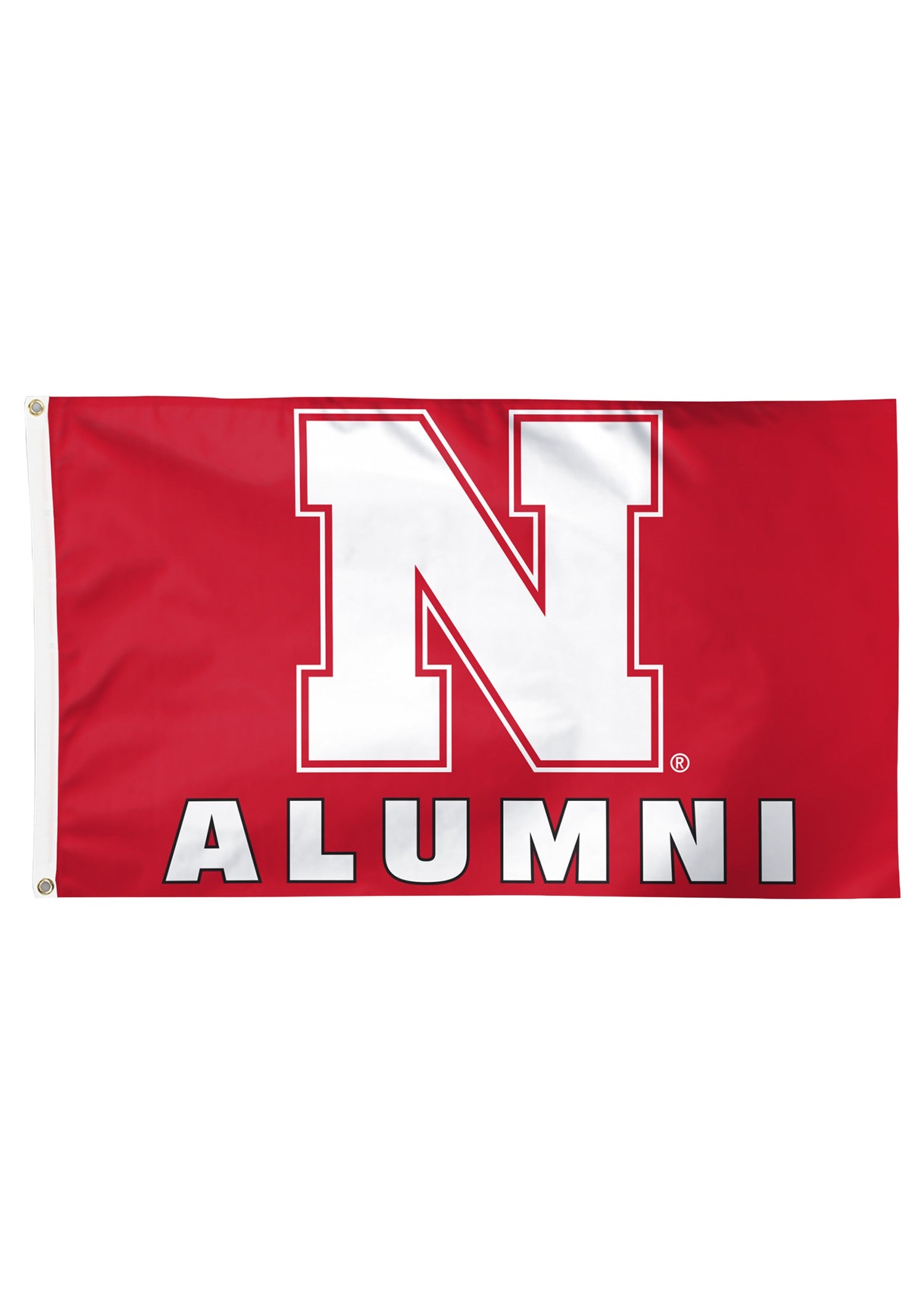 Red Alumni - Deluxe Flag Single Sided Silk Screened 3ft x 5ft Nebraska Cornhuskers