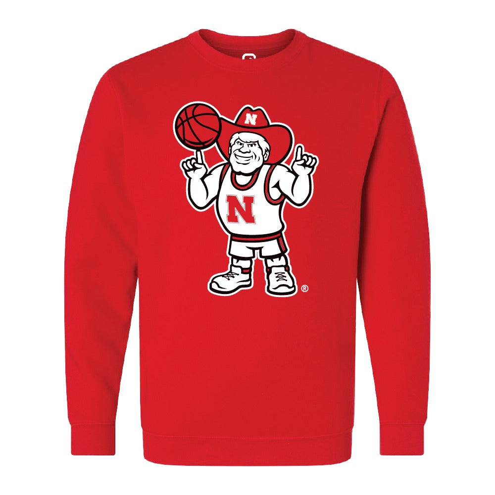 Red Basketball Crew Giant Herbie - Nebraska Cornhuskers