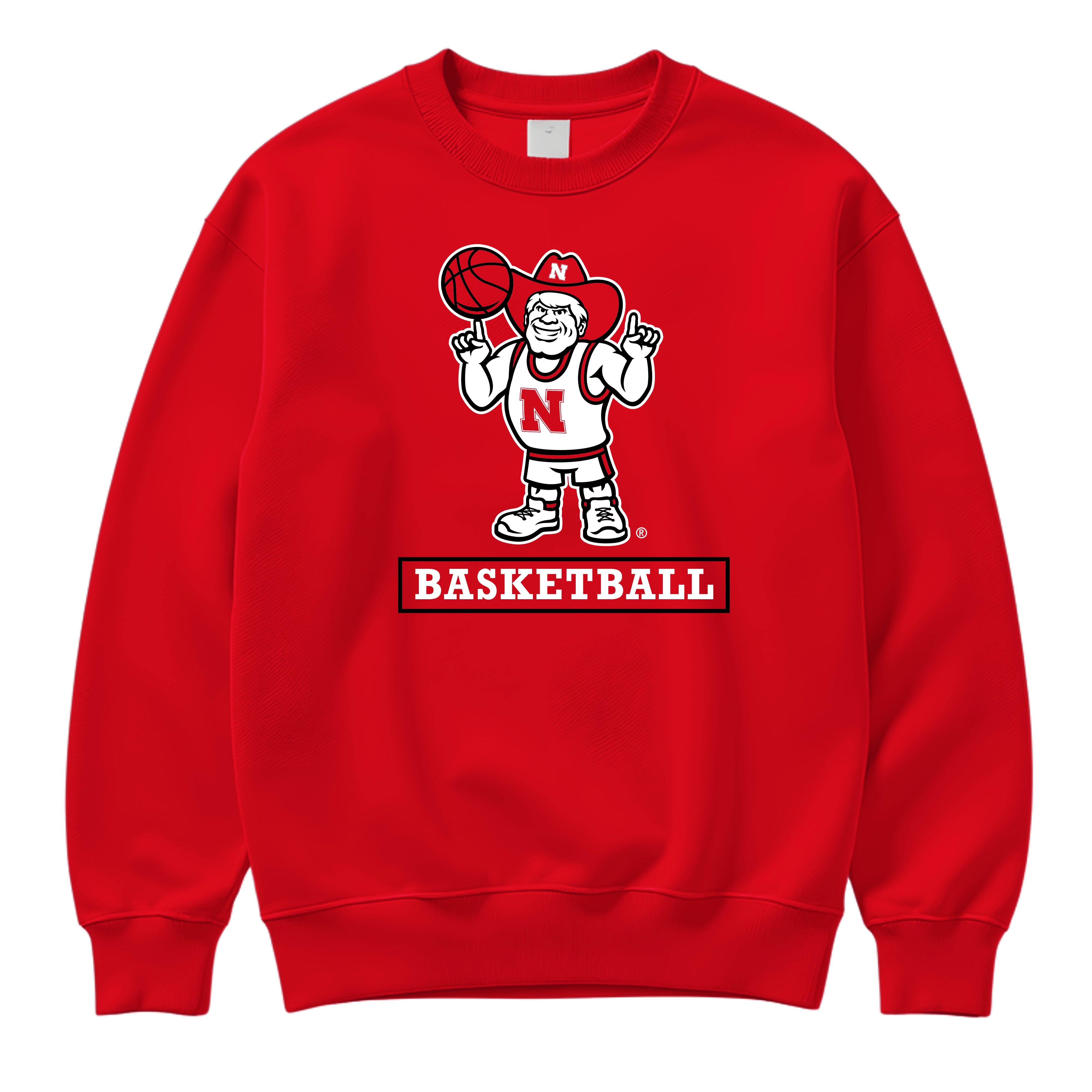 Red Basketball Crew Herbie - Nebraska Cornhuskers