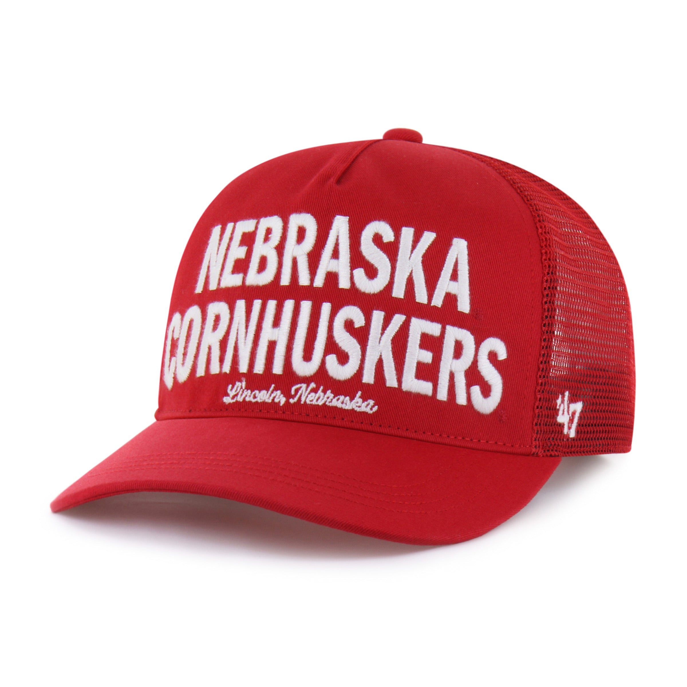 Red Contemporary '47 Hitch Hat, Curved Bill, Snapback - Nebraska Cornhuskers