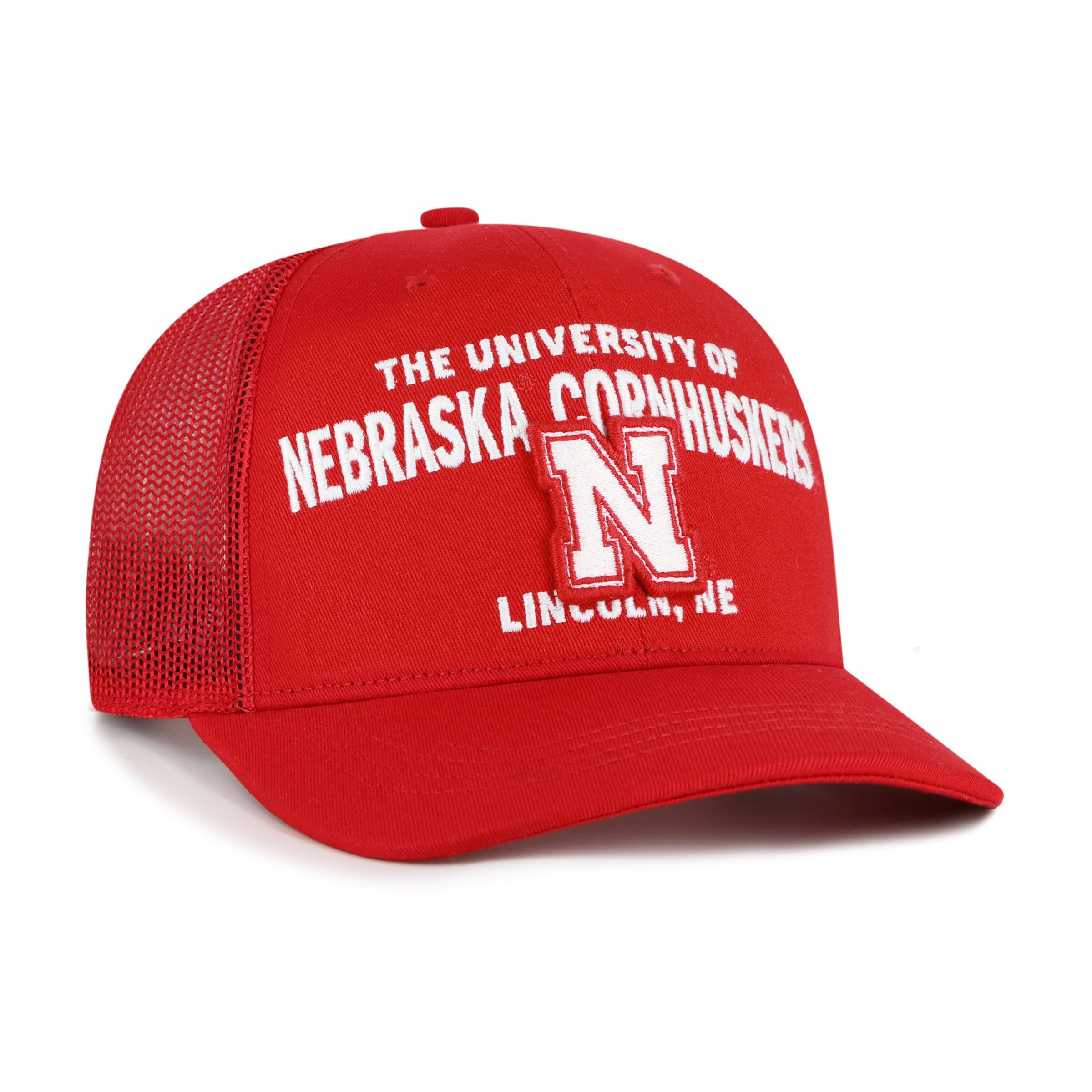 Red Contemporary '47 Trucker Hat, Curved Bill, Snapback - Nebraska Cornhuskers