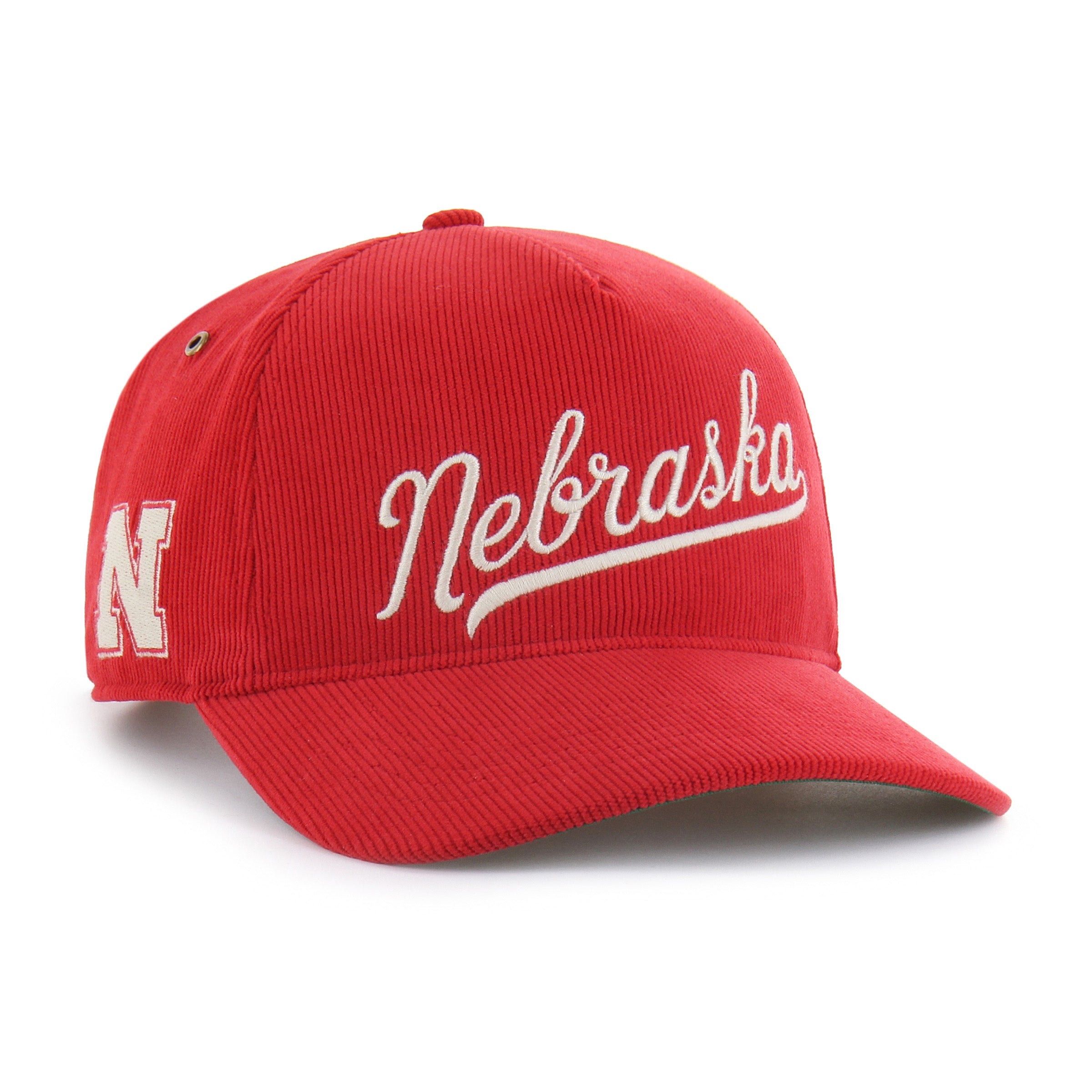 Red Golden Age Cord '47 Hitch Rf Hat, Curved Bill, Strapback - Nebraska Cornhuskers