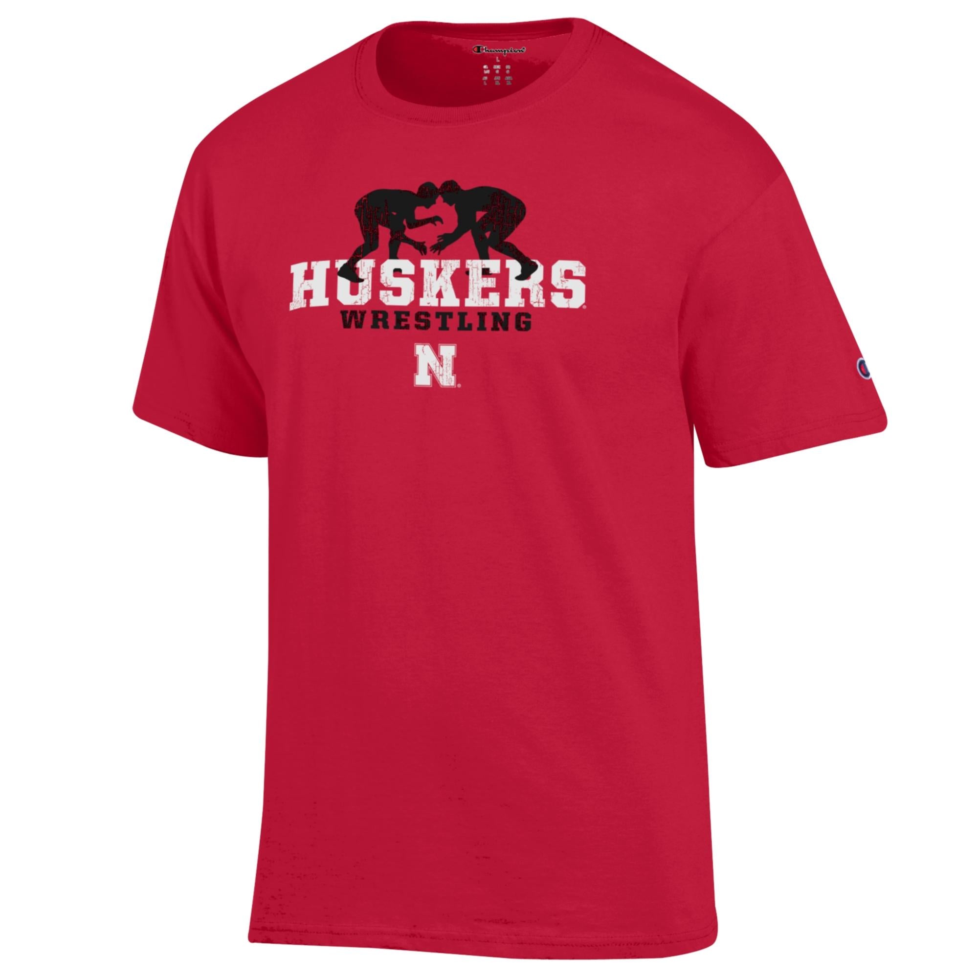 Red Huskers Wrestling Tee - Nebraska Cornhuskers