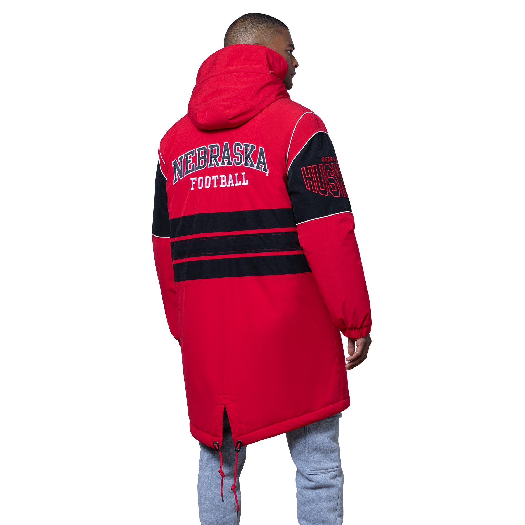 Red Nebraska Football Sideline Winter Parka Coat