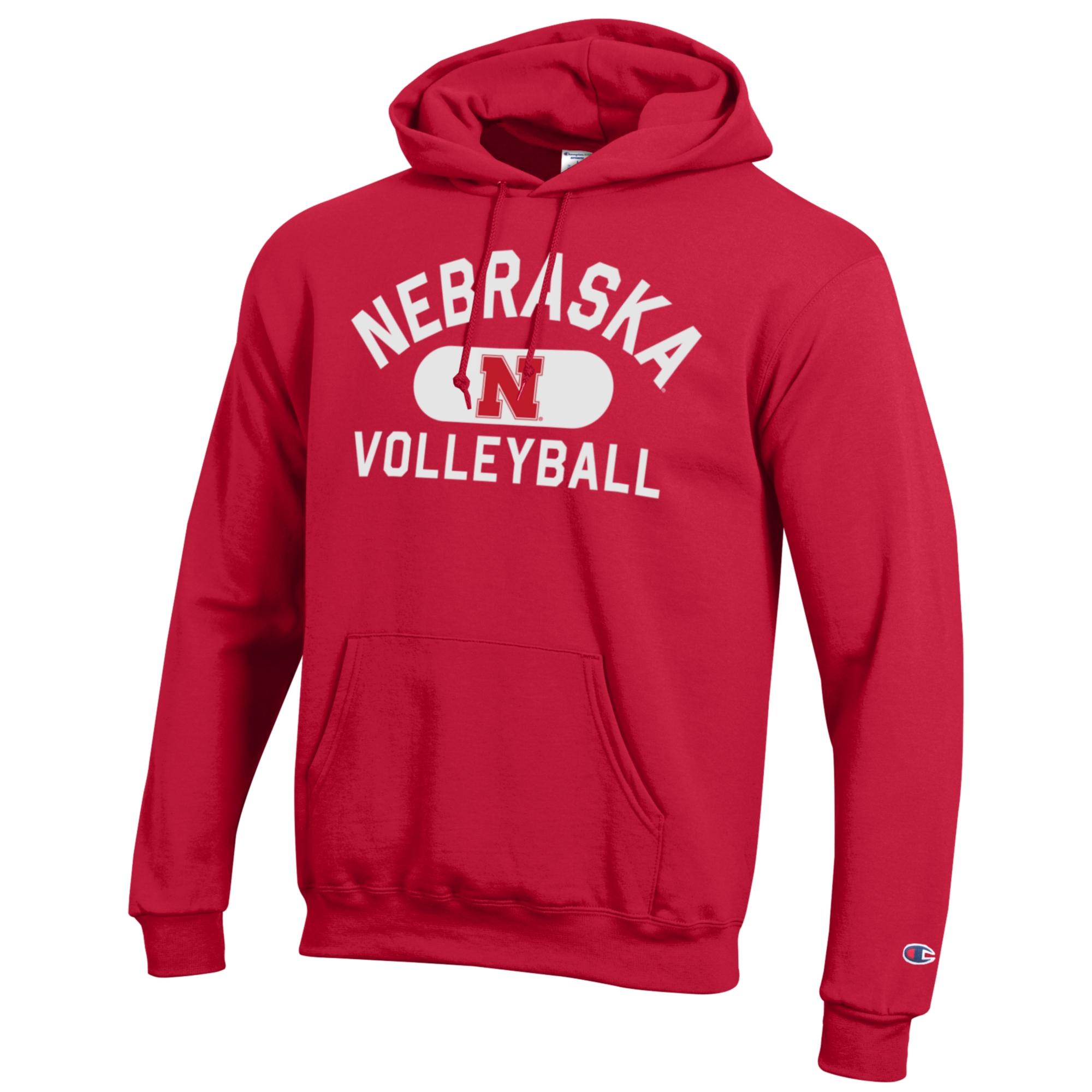 Red Nebraska N Volleyball Hoodie - Nebraska Cornhuskers