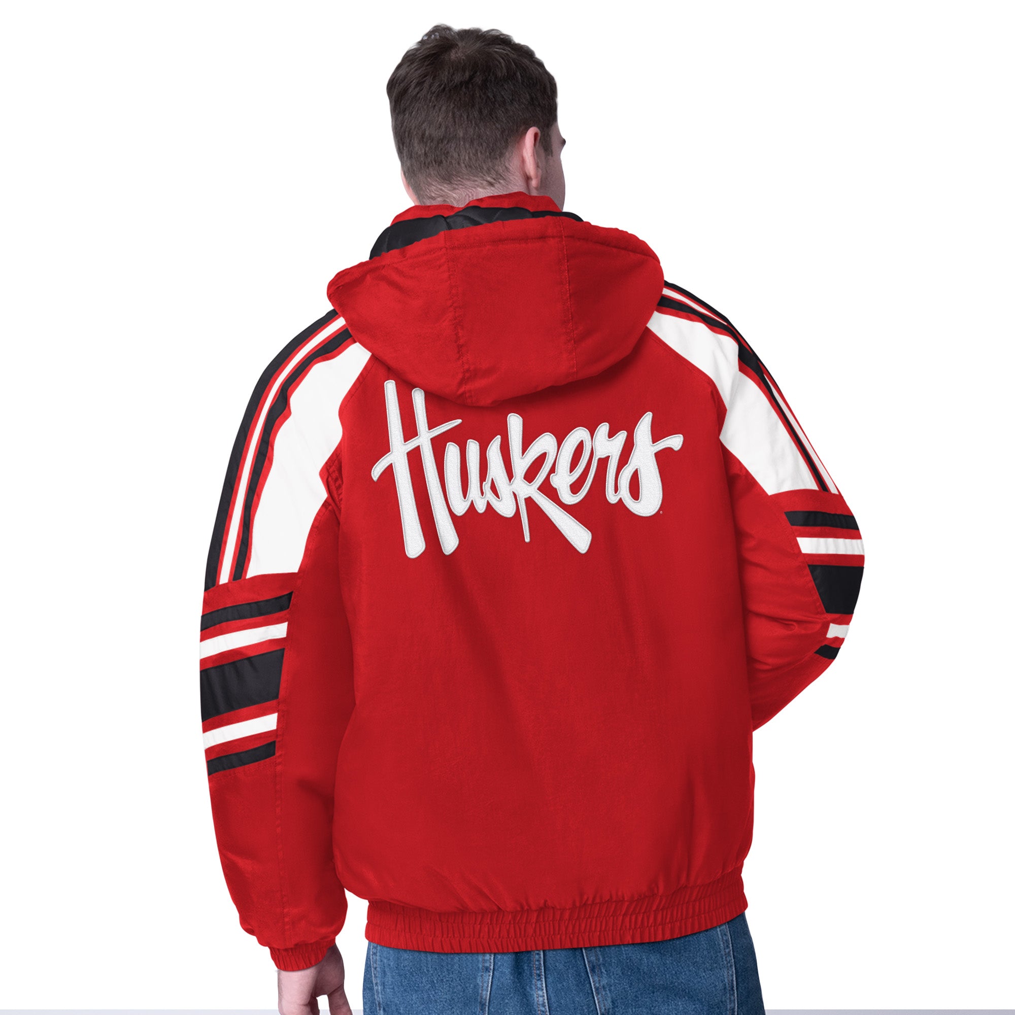 Red Script Huskers Winter Coat