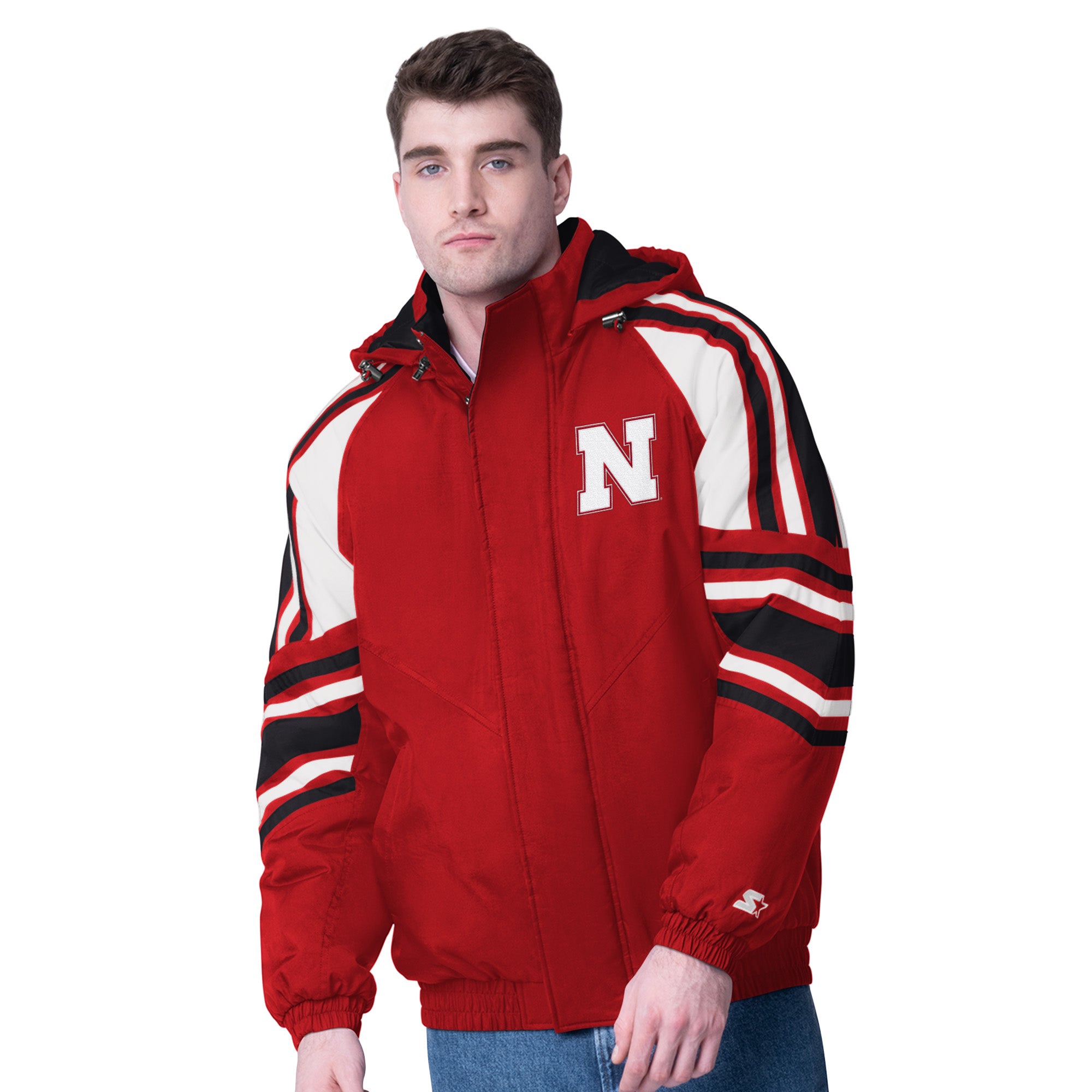 Red Script Huskers Winter Coat