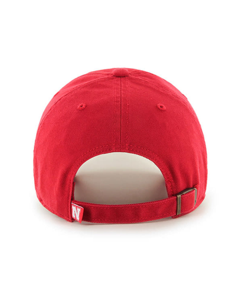 Red '47 Clean Up Hat, Curved Bill, Strapback - Nebraska Cornhuskers
