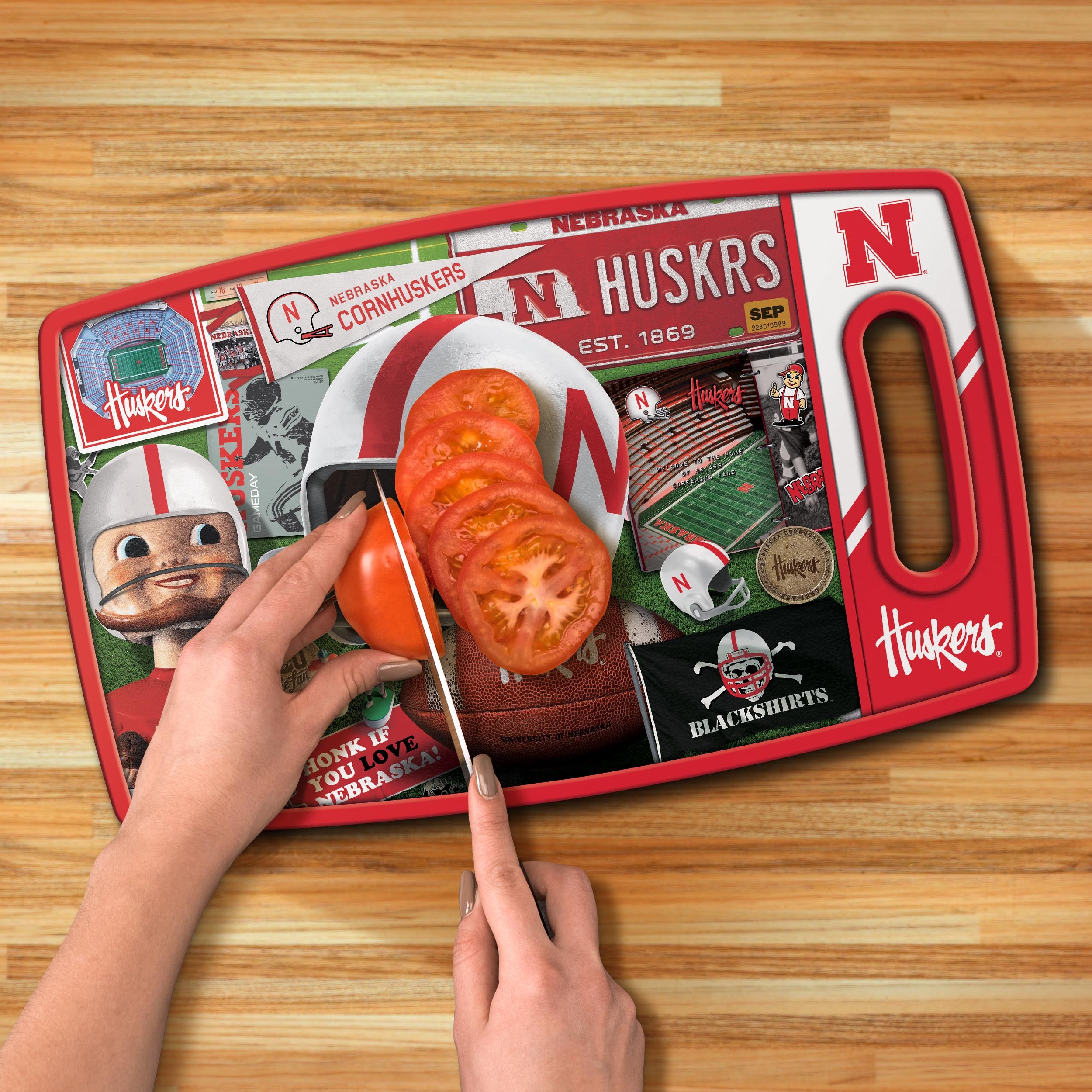 Retro Series Cutting Board - Nebraska Cornhuskers