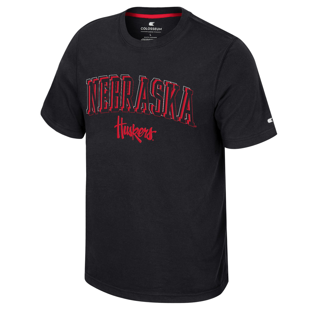 Richie Short Sleeve Tee in Charcoal - Nebraska Cornhuskers