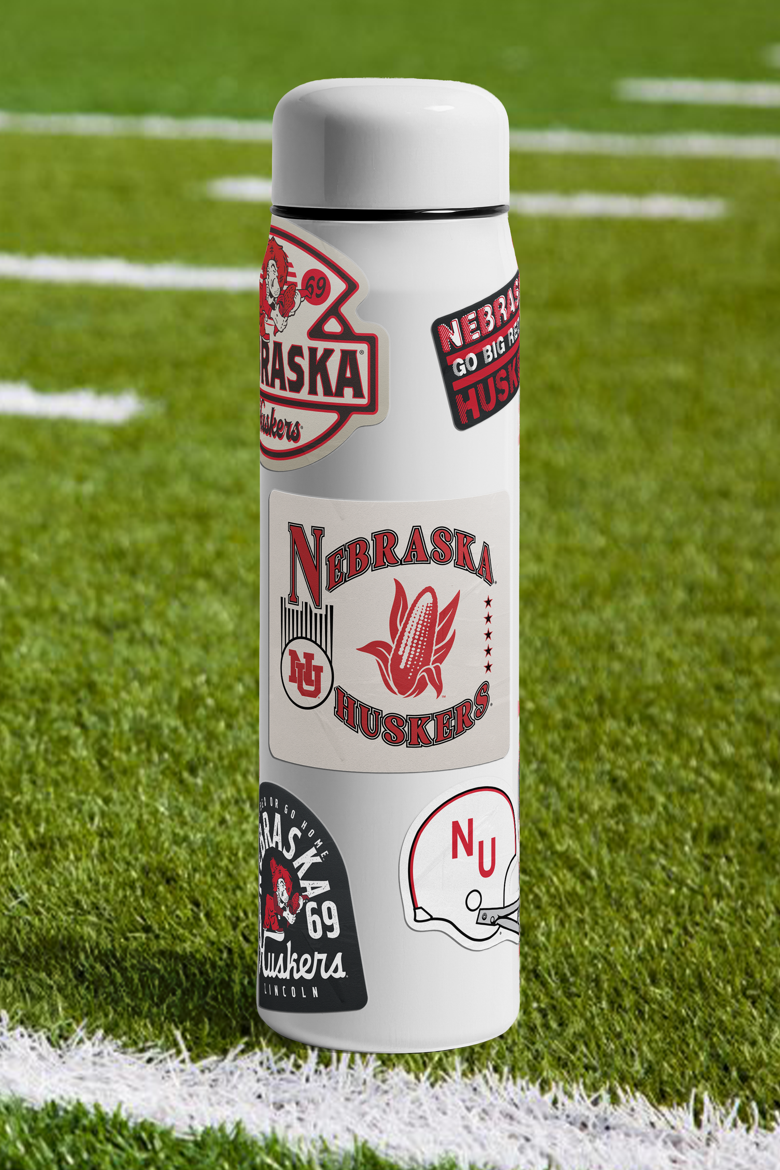 Rugged Vintage Corn NU Sticker - Large - Nebraska Cornhuskers
