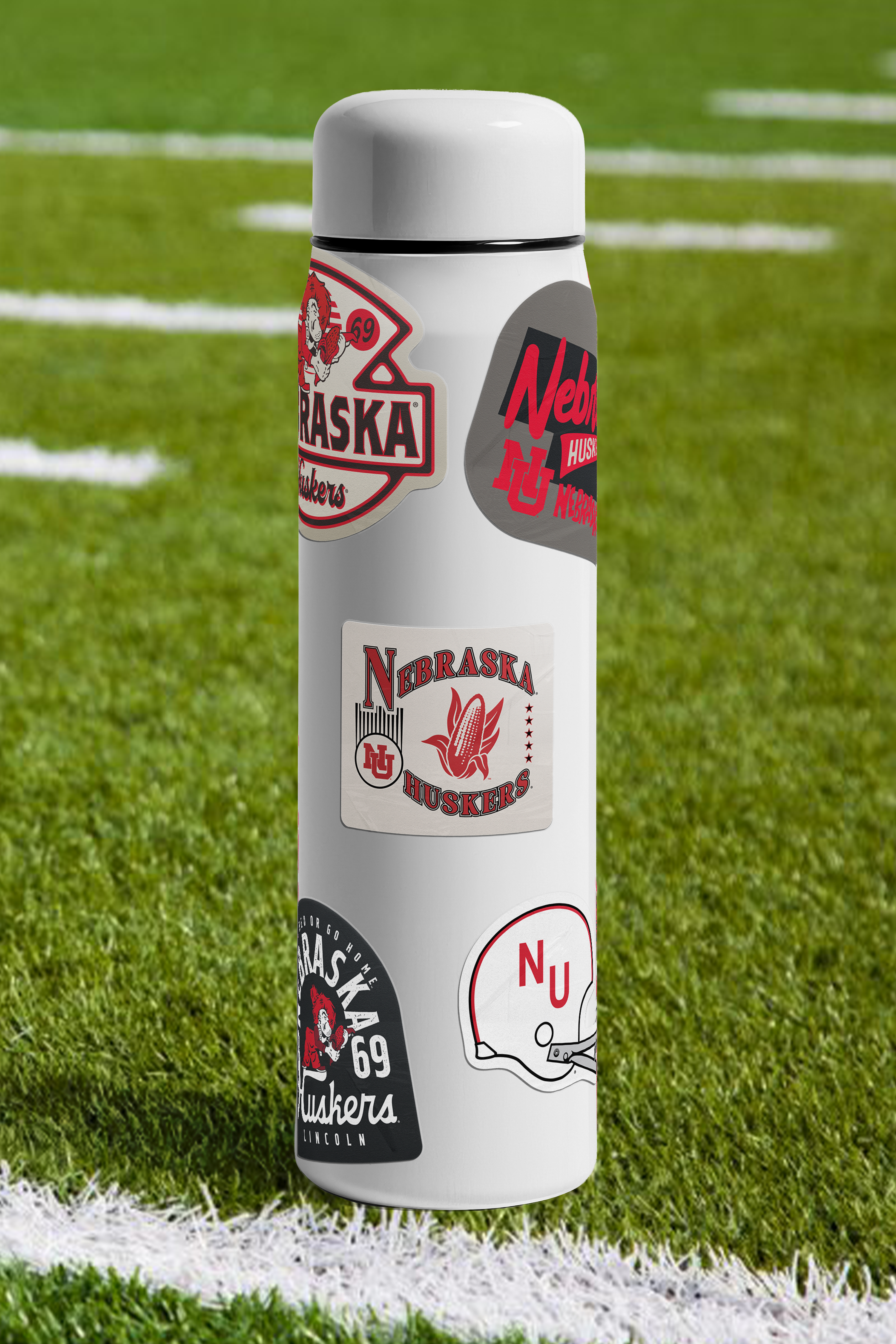 Rugged Vintage Corn NU Sticker - Medium - Nebraska Cornhuskers