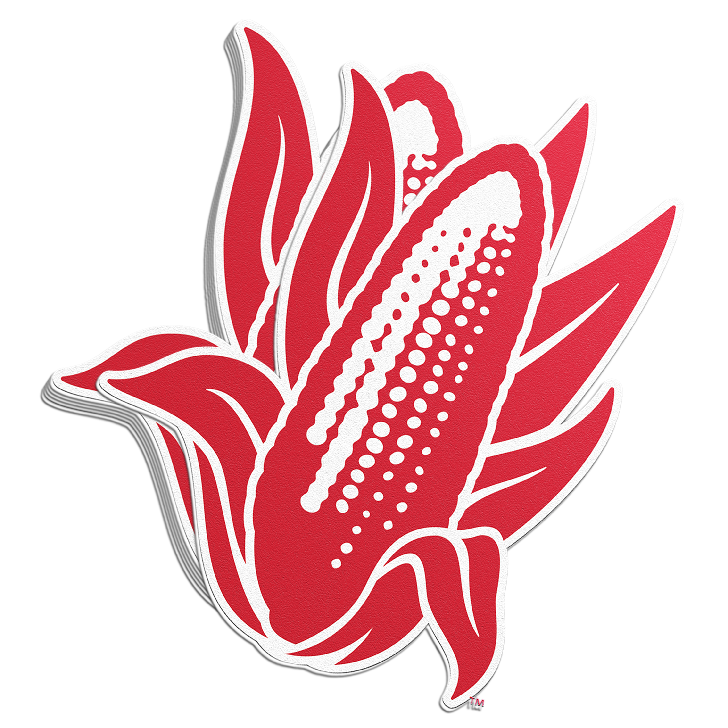 Rugged Vintage Corn Sticker - Large - Nebraska Cornhuskers