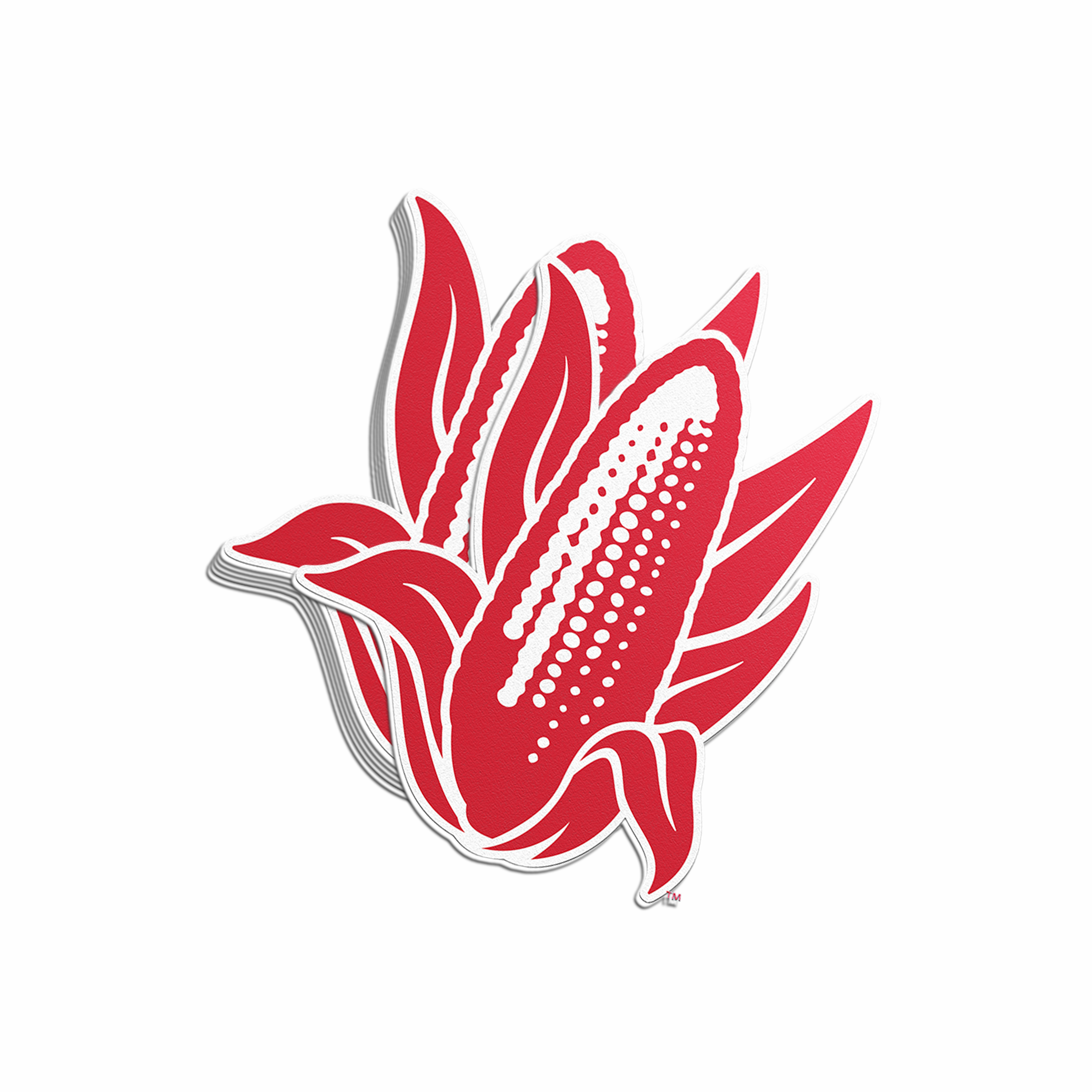 Rugged Vintage Corn Sticker - Medium - Nebraska Cornhuskers