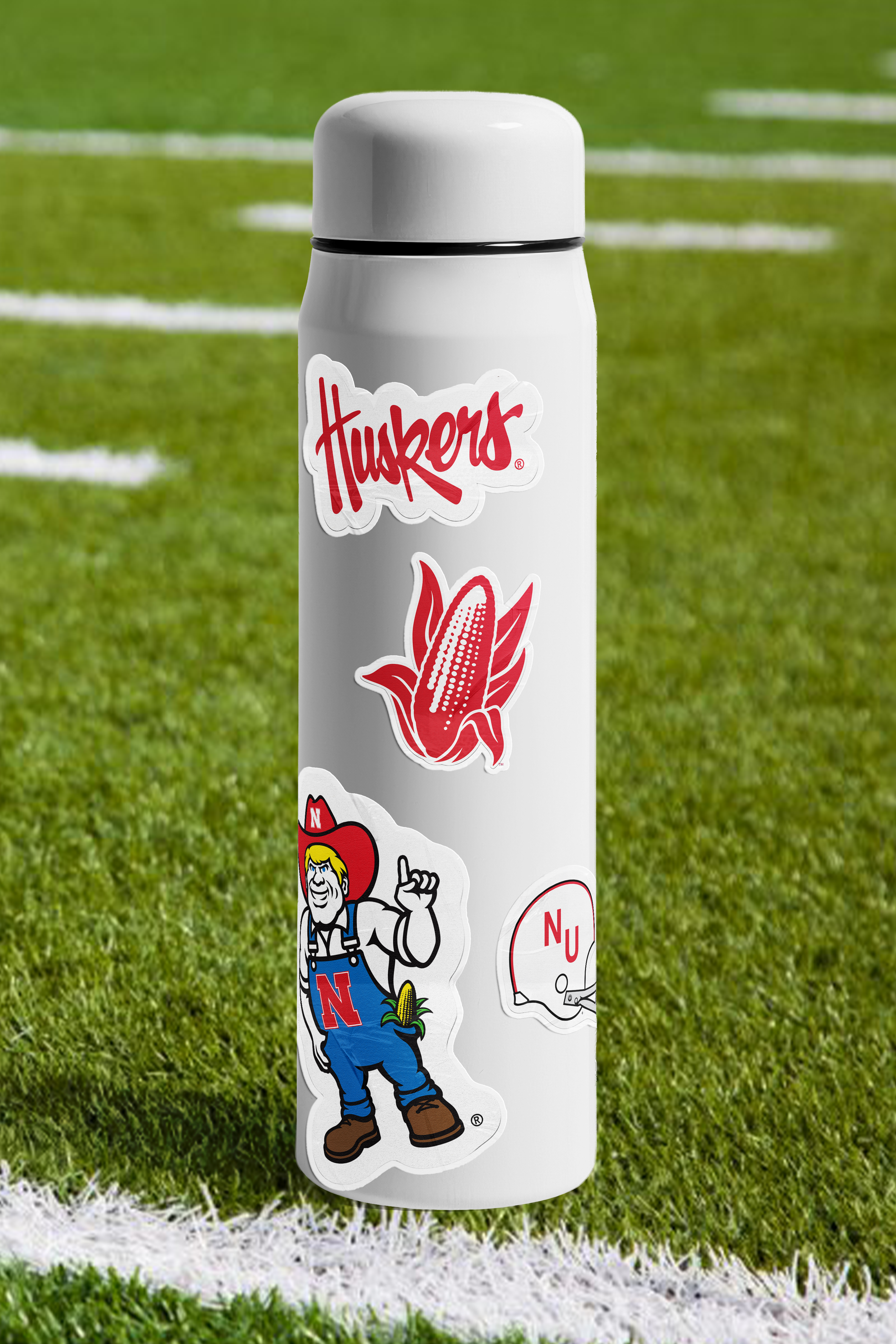 Rugged Vintage Corn Sticker - Medium - Nebraska Cornhuskers