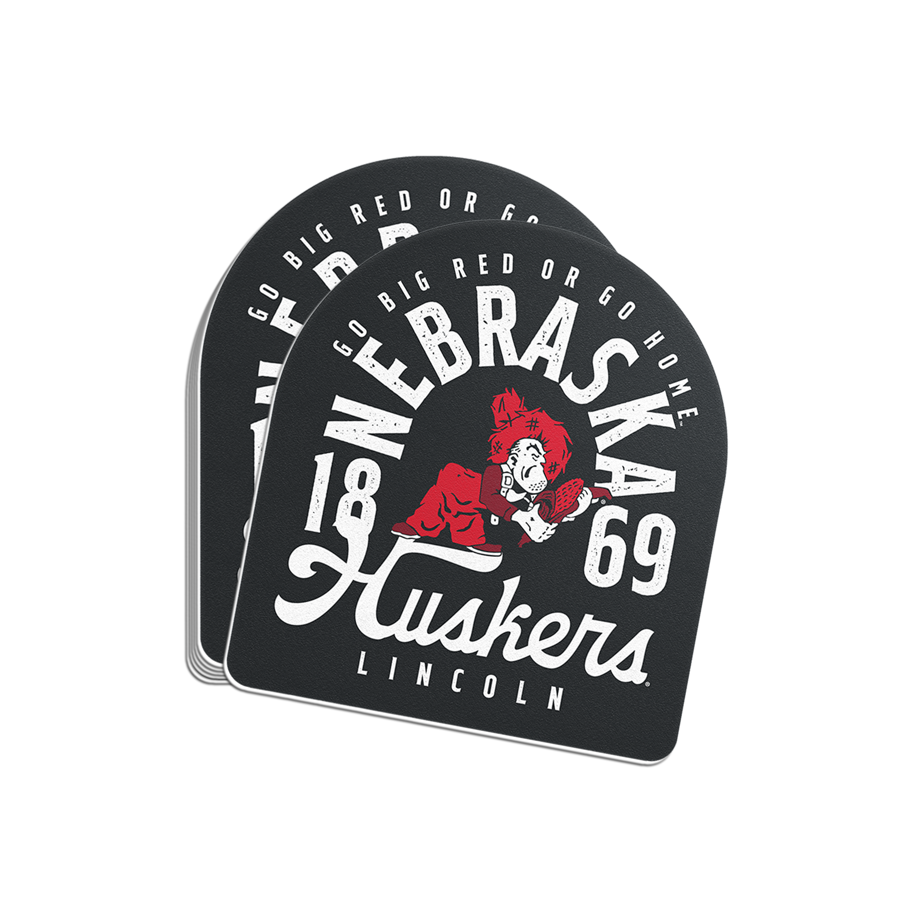 Rugged Vintage Cowboy Arch Sticker - Medium - Nebraska Cornhuskers