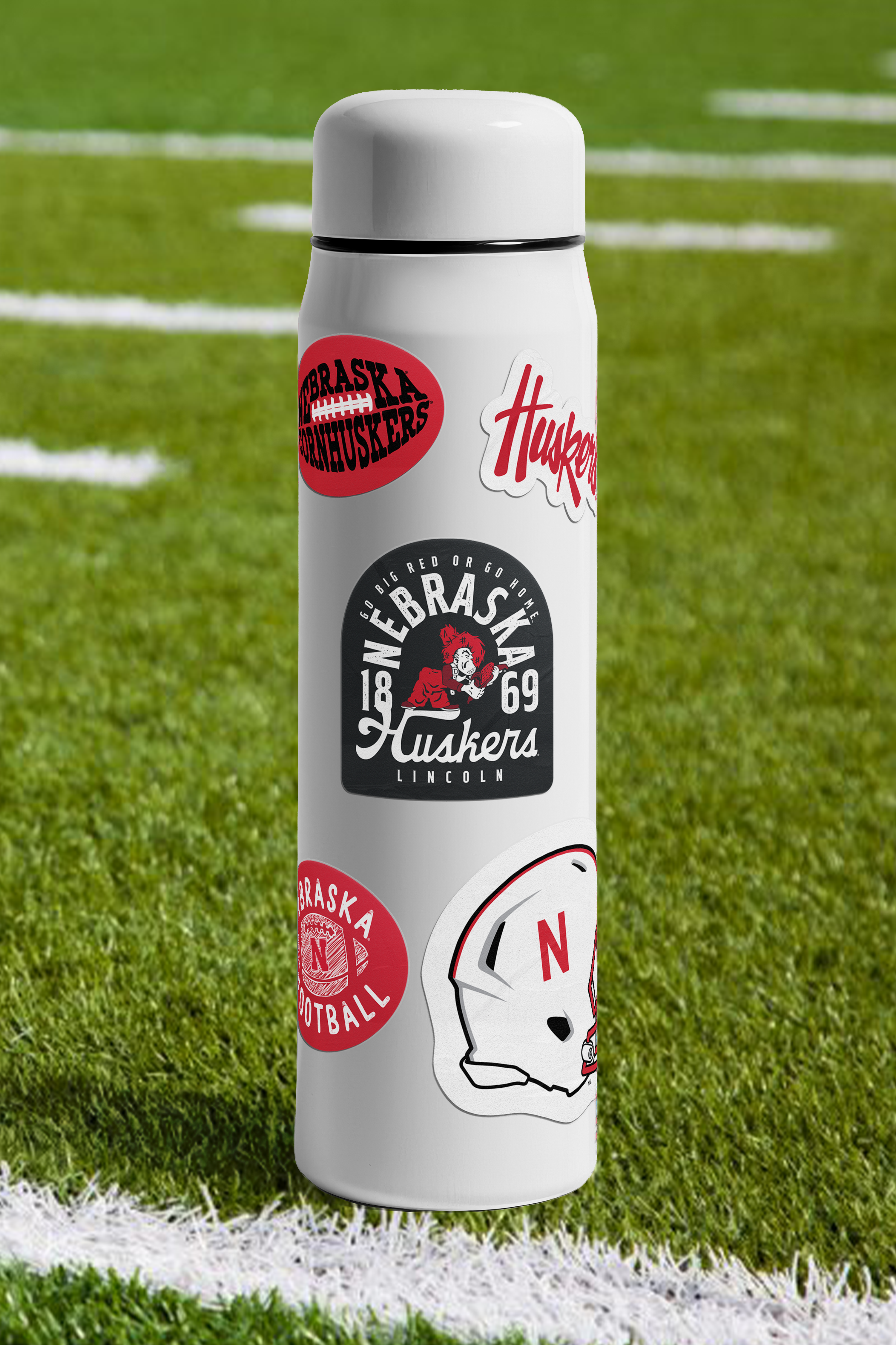 Rugged Vintage Cowboy Arch Sticker - Medium - Nebraska Cornhuskers