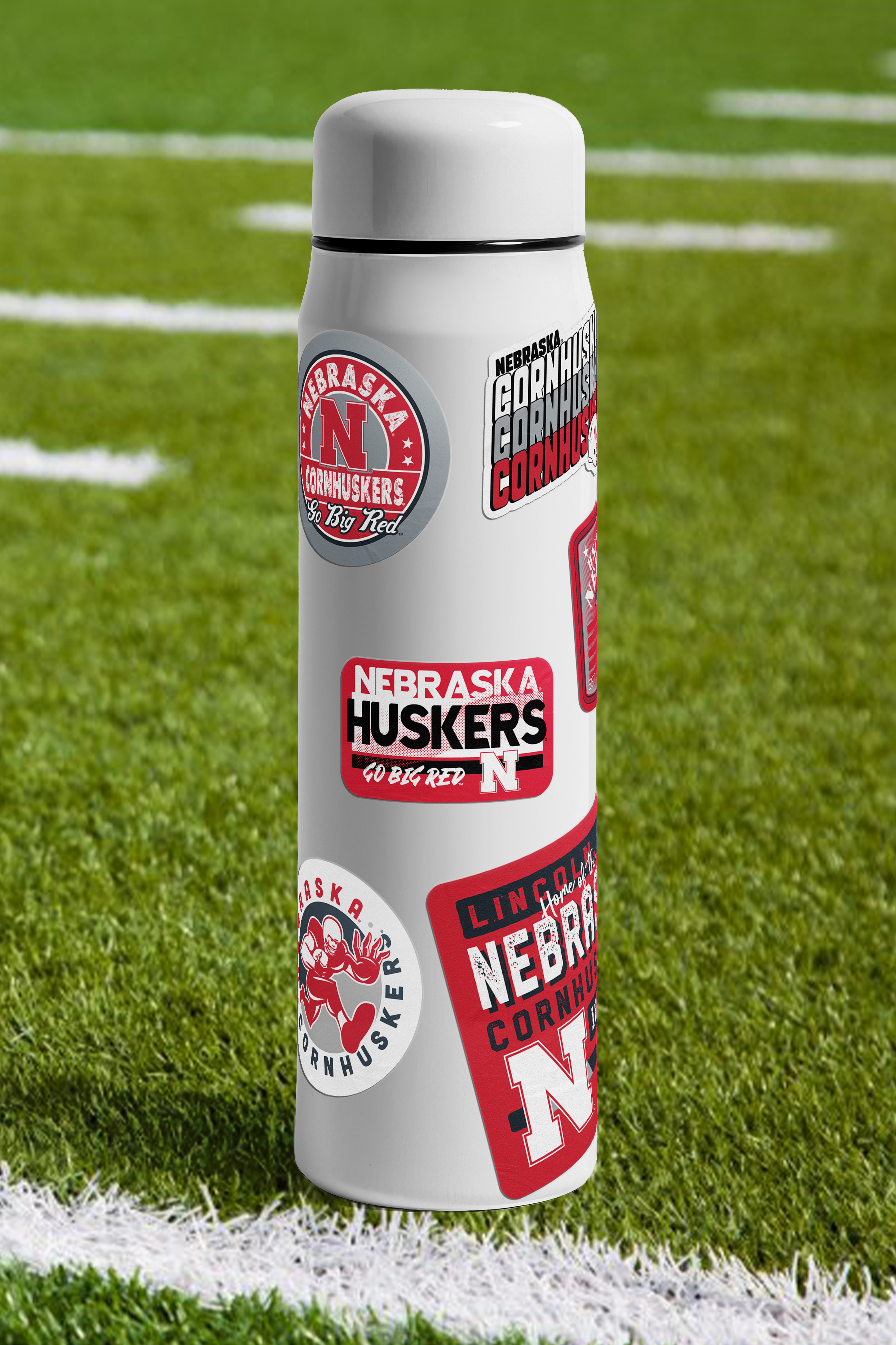 Rugged Distressed Sticker - Medium - Nebraska Cornhuskers