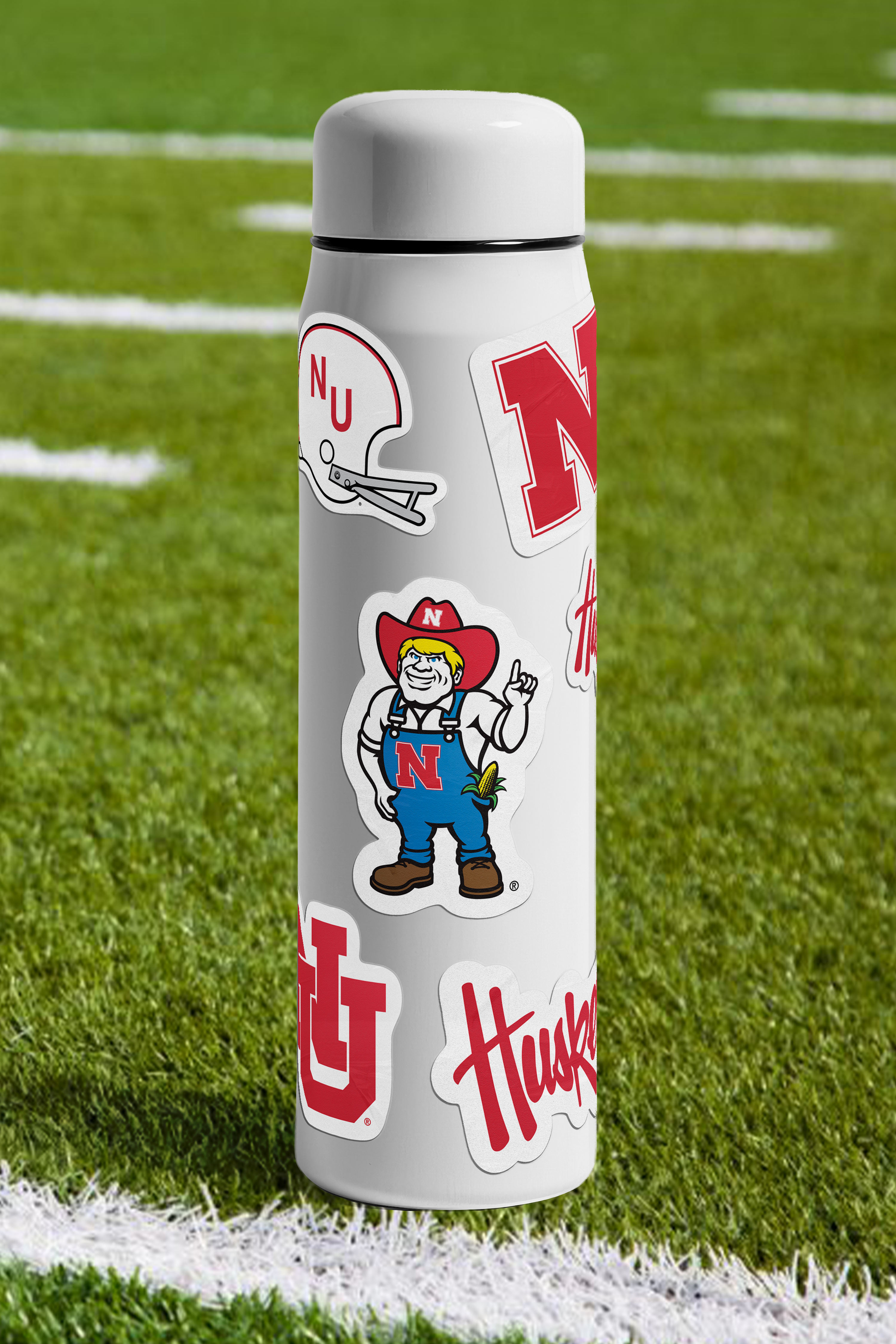 Rugged Herbie Sticker - Medium - Nebraska Cornhuskers