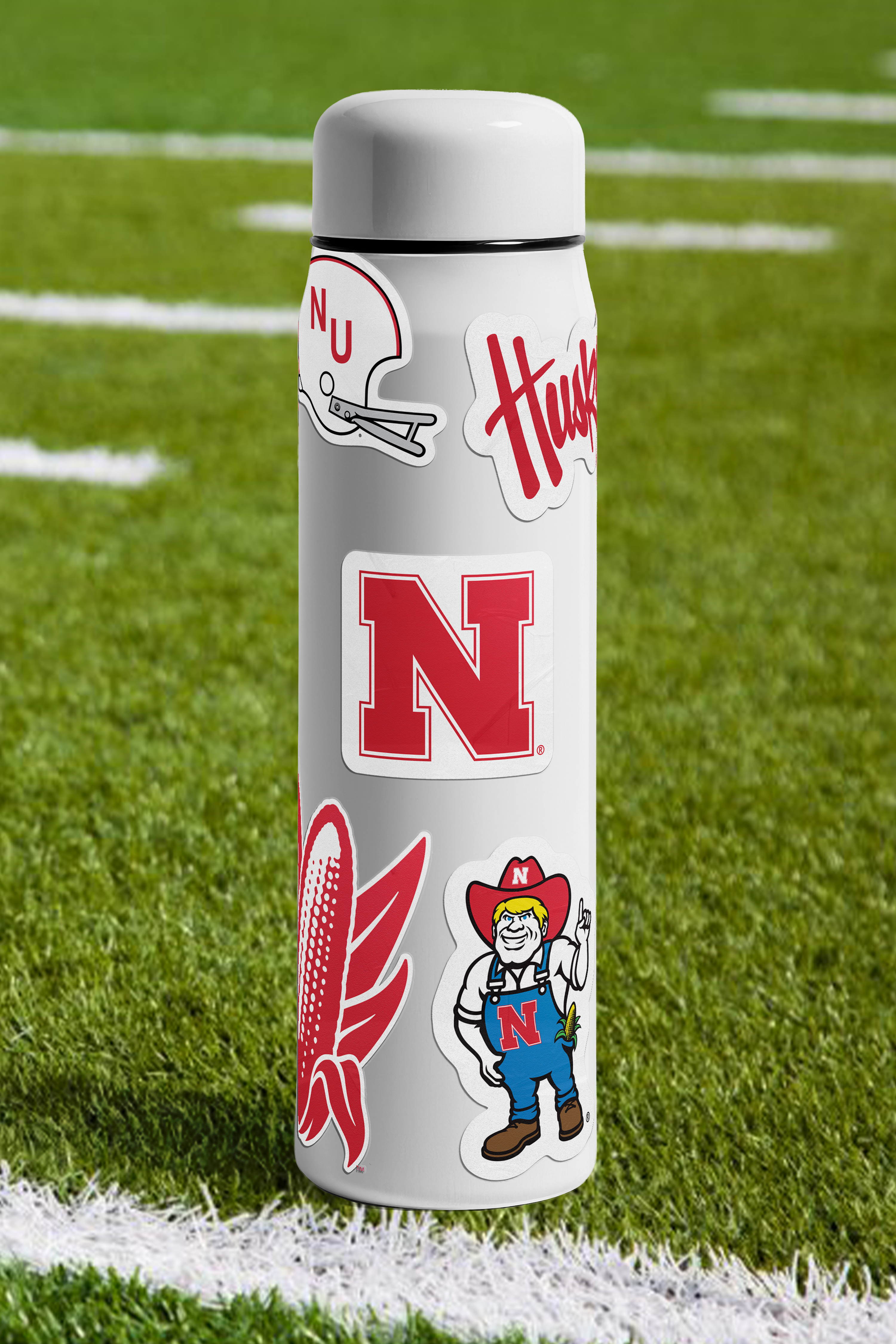 Rugged Iron N Sticker - Medium - Nebraska Cornhuskers