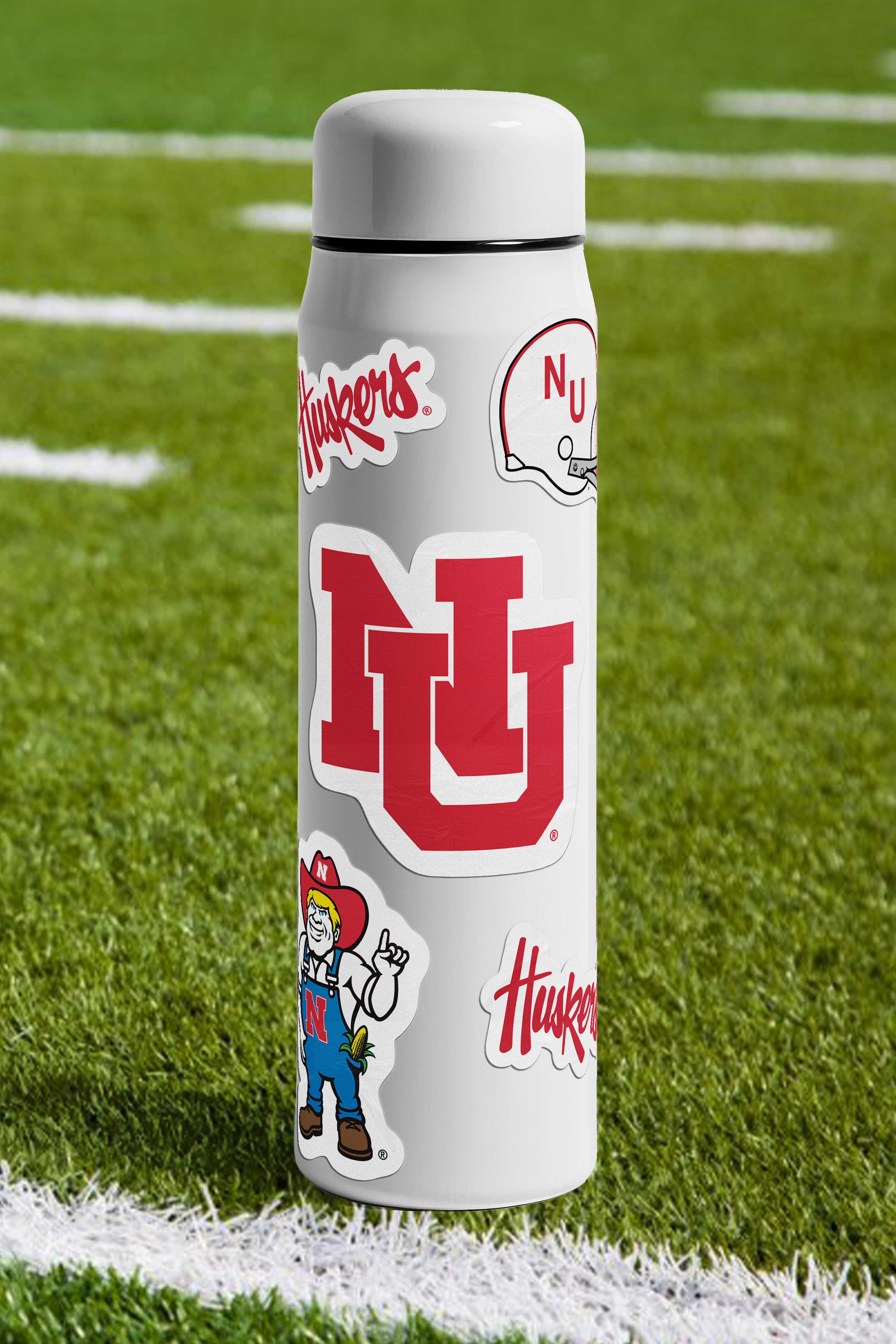 Rugged NU Sticker - Large - Nebraska Cornhuskers